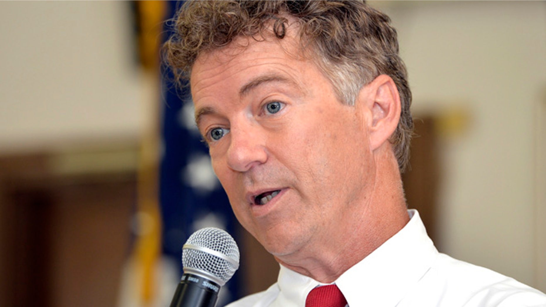 Aug. 10, 2015: Republican presidential candidate Sen. Rand Paul, R-Ky. speaks in Bowling Green, Ky. Pauls re-election campaign is on hold pending the outcome of his presidential bid. (AP)