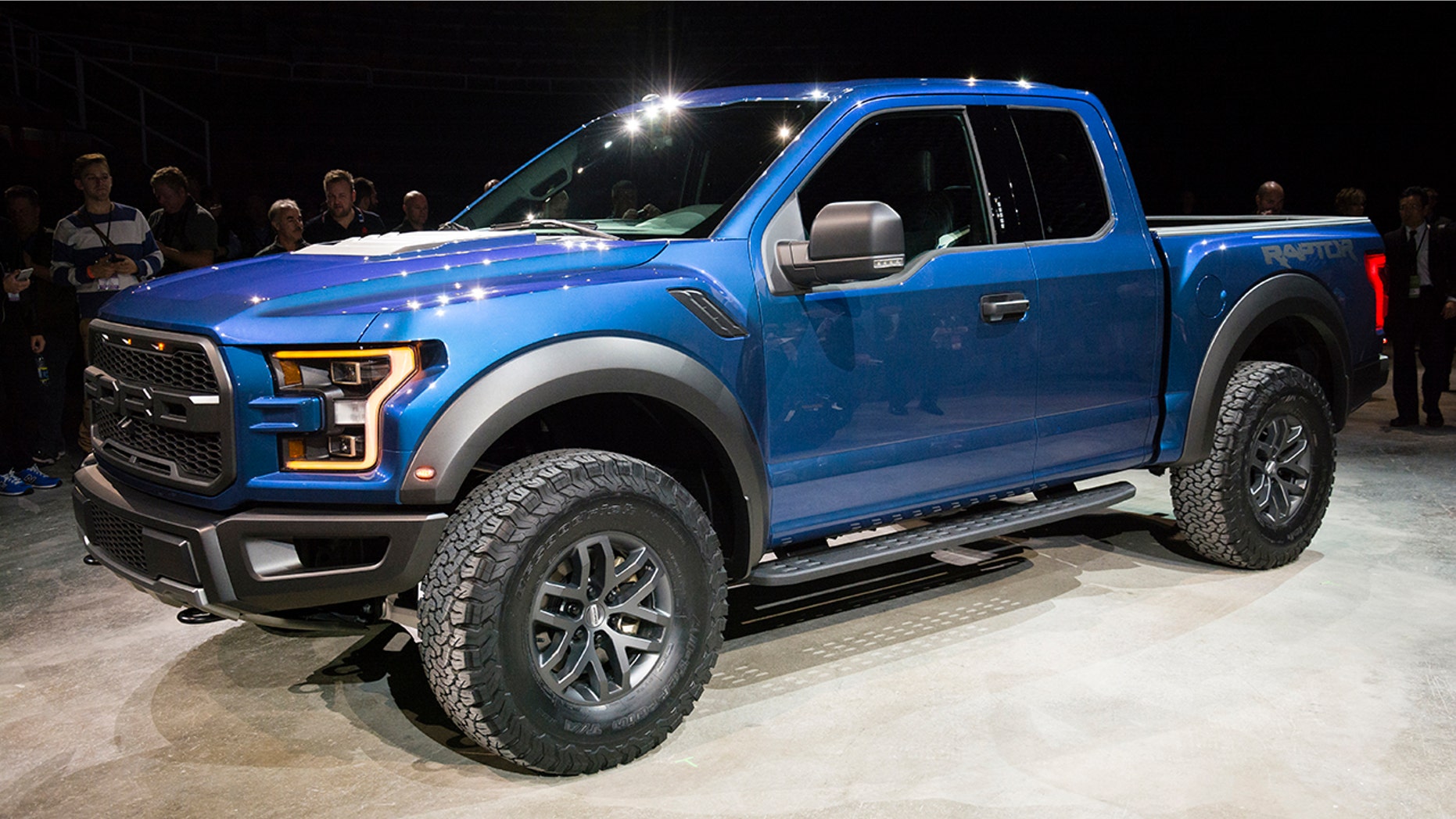 Detroit, MI, USA - January 12, 2015: Ford F150 Raptor on display during the 2015 Detroit International Auto Show at the COBO Center in downtown Detroit.