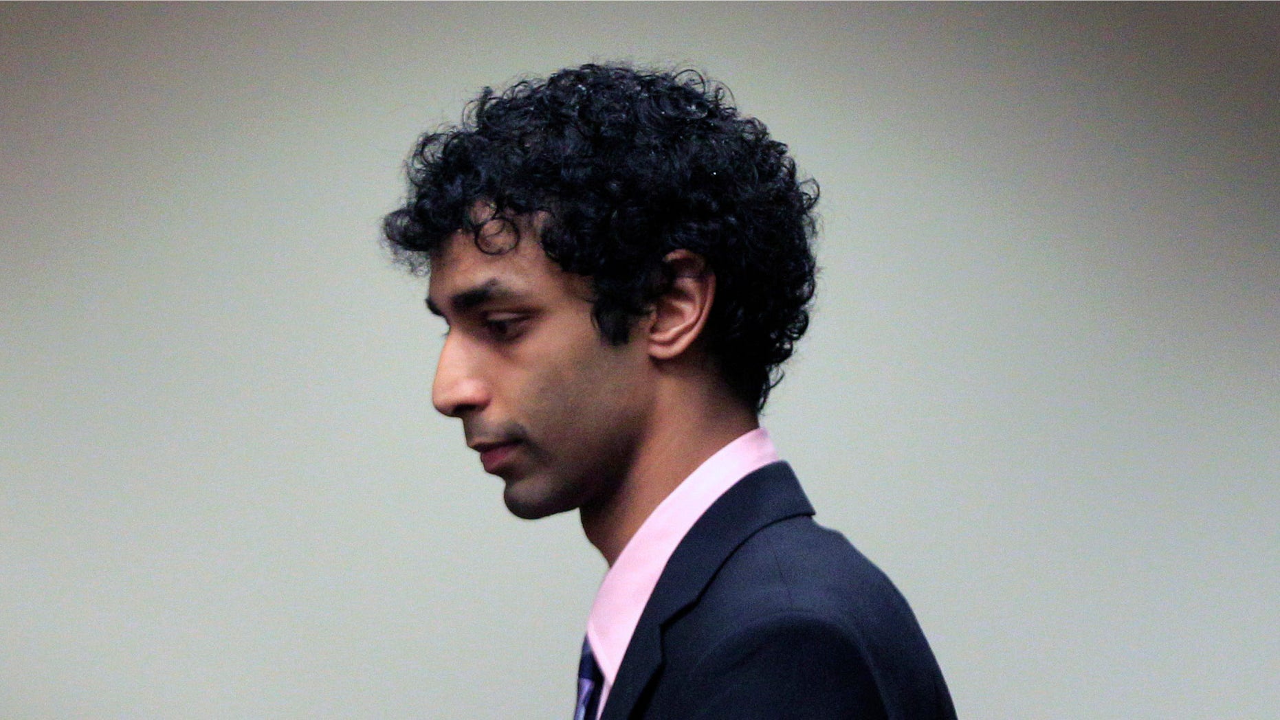 Dharun Ravi arrives at court for his sentencing hearing in New Brunswick, N.J.