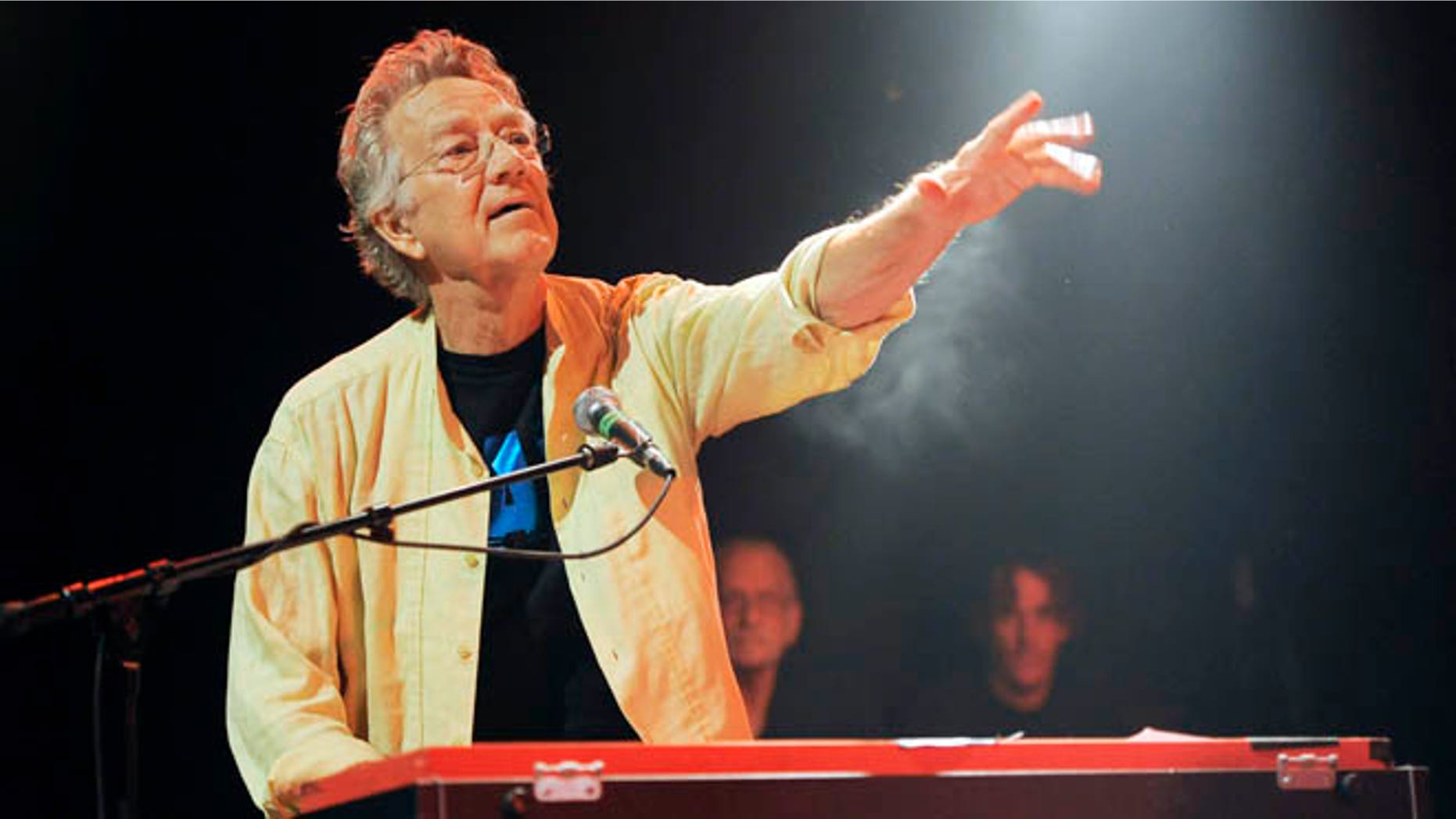 Aug. 16, 2012" In this file photo, Ray Manzarek of The Doors performs at the Sunset Strip Music Festival launch party celebrating The Doors at the House of Blues in West Hollywood, Calif. Manzarek, the keyboardist who was a founding member of The Doors, has died at 74.