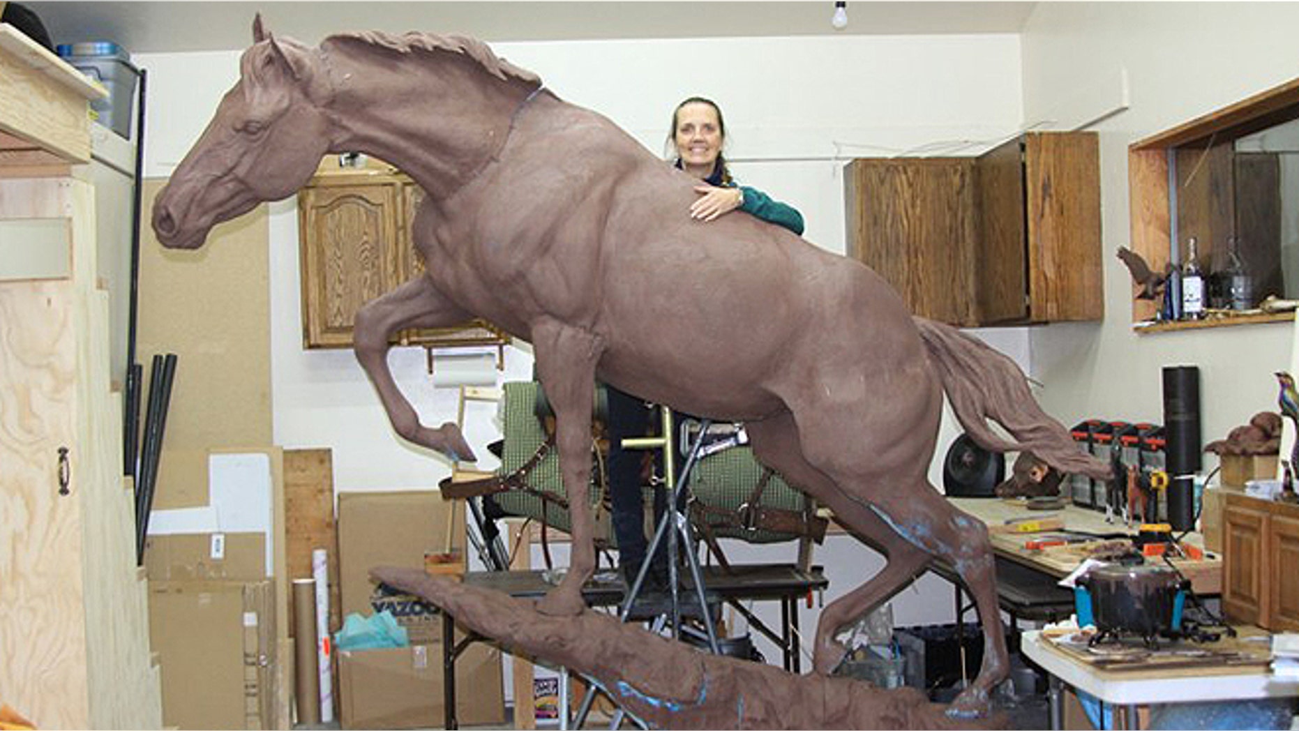 A 10-foot bronze statue of the courageous – and insatiable – horse, Staff Sgt. Reckless, will be unveiled Friday at the Marine Corps Museum in Quantico, Va. “She wasn’t a horse, she was a Marine,” said author Robin Hutton, whose book on the Mongolian mare is due out later this year. (SgtReckless.com)