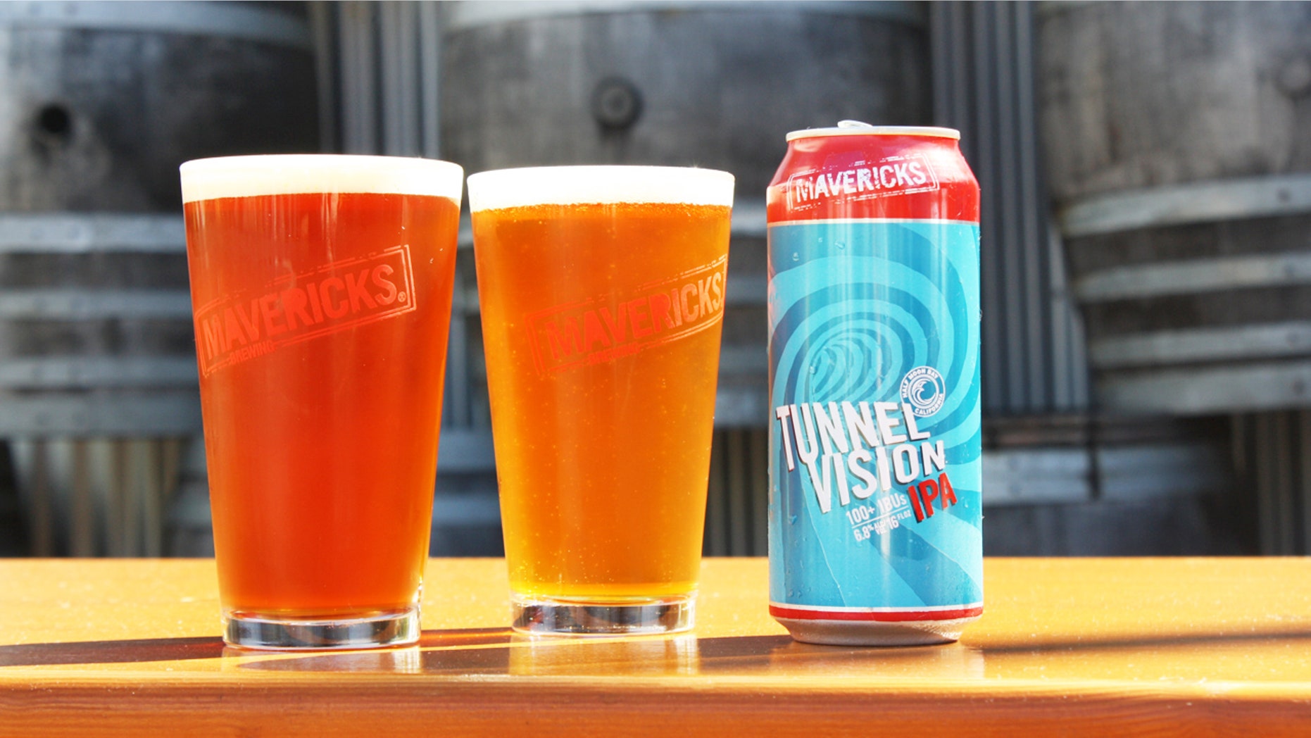 Can you tell the difference? The IPA on the left has been brewed with recycled waste water. On the right is the same type of beer brewed with conventional water.