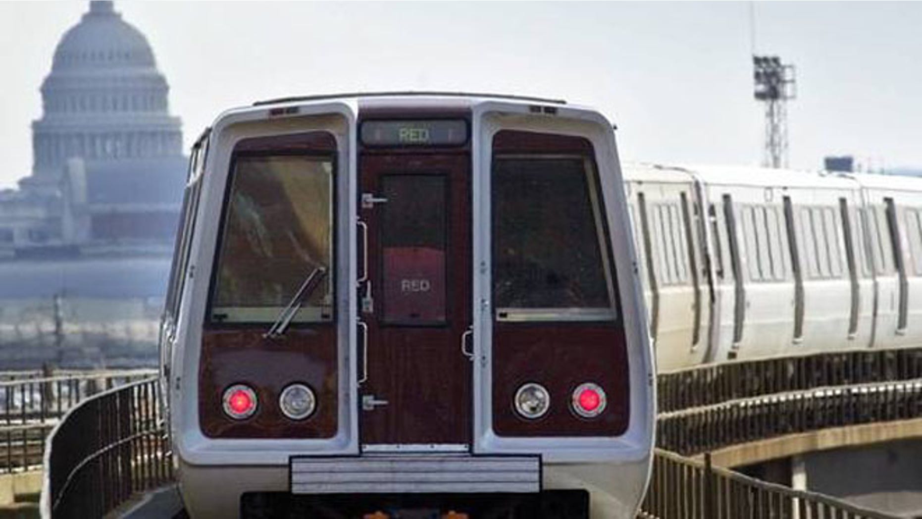 Shown here is a Red Line train on the D.C. Metro.