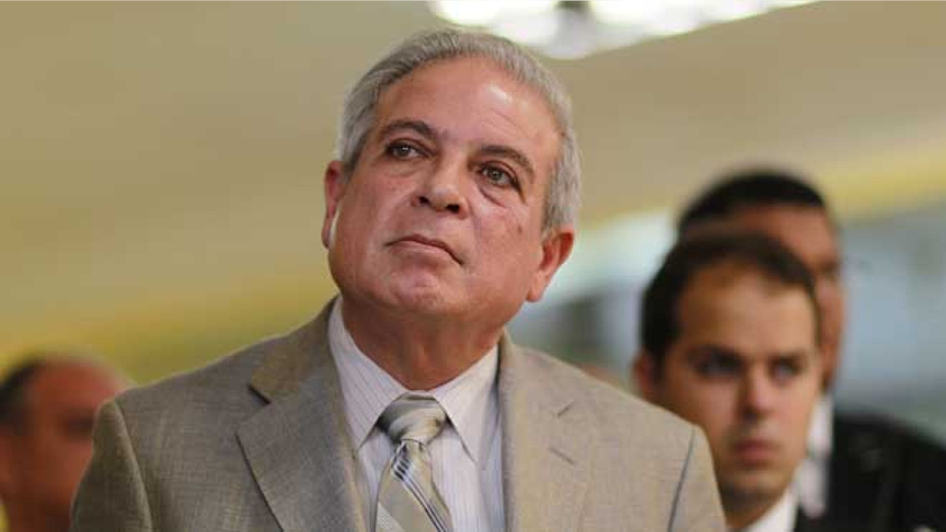 MIAMI - AUGUST 10: City of Miami Mayor Tomas Regalado listens as police Chief Miguel A. Exposito speaks during a press conference to announce "Operation Take Back Our Streets"' on August 10, 2010 in Miami, Florida. The Miami Police Department launched the operation in response to recent shootings in the Model City and Little Haiti communities of Miami. The city has seen a number of shootings recently using high powered assault weapons. (Photo by Joe Raedle/Getty Images)