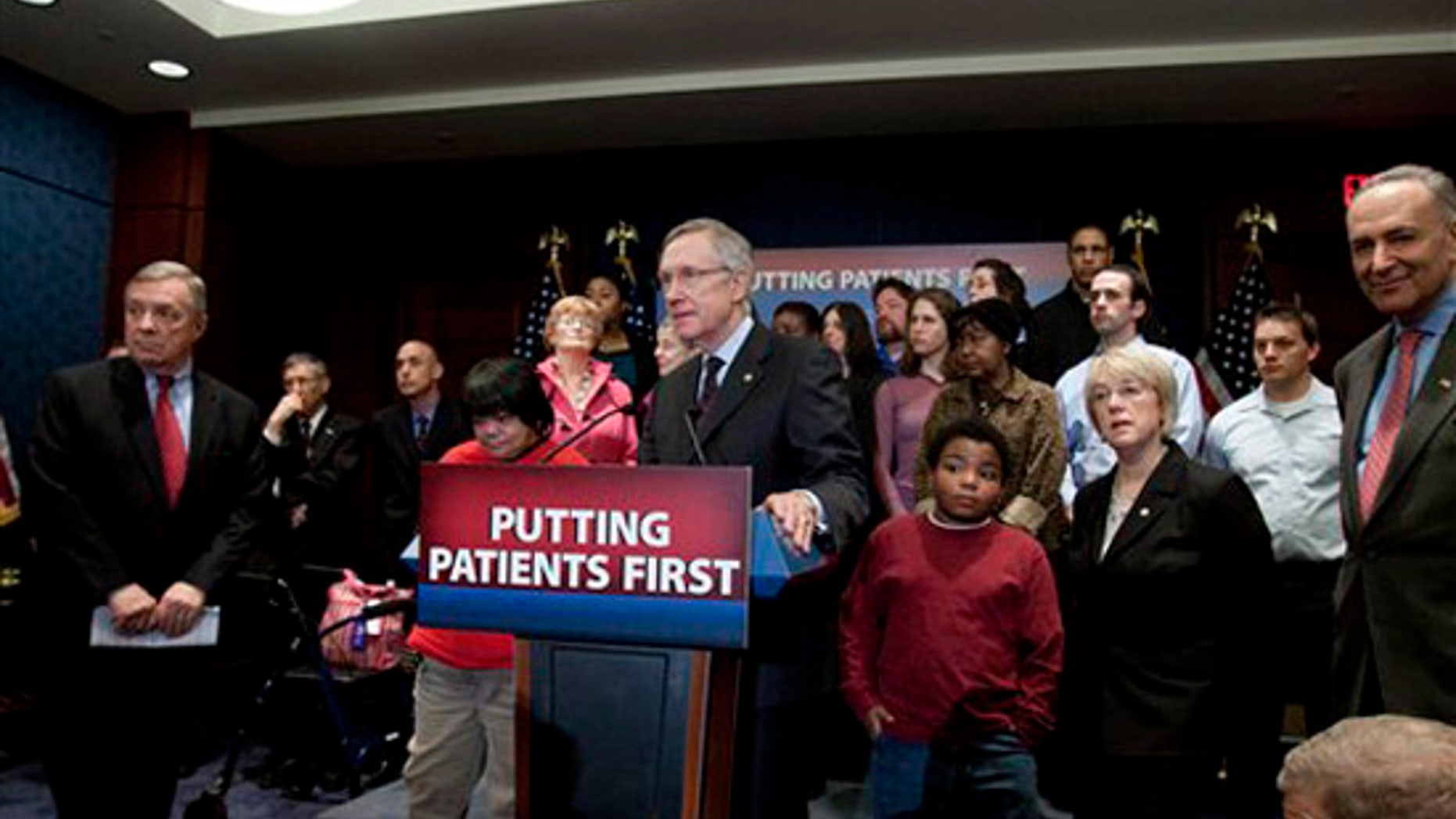FILE: Senate Majority Leader Harry Reid, seen here in Washington on March 11, is integral to the passage of health care fixes demanded by House Democrats.(AP)