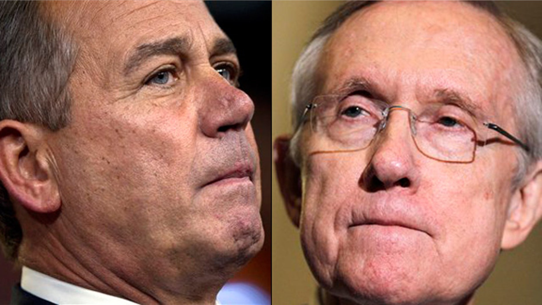 Shown here are House Speaker John Boehner, left, and Senate Democratic Leader Harry Reid.