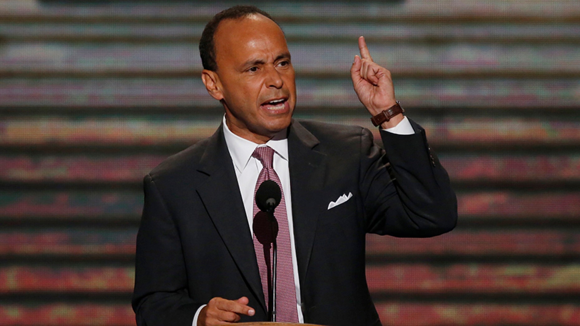 U.S. Rep. Luis Gutierrez (D-IL) addresses delegates during the second session of the Democratic National Convention in Charlotte, North Carolina, September 5, 2012.