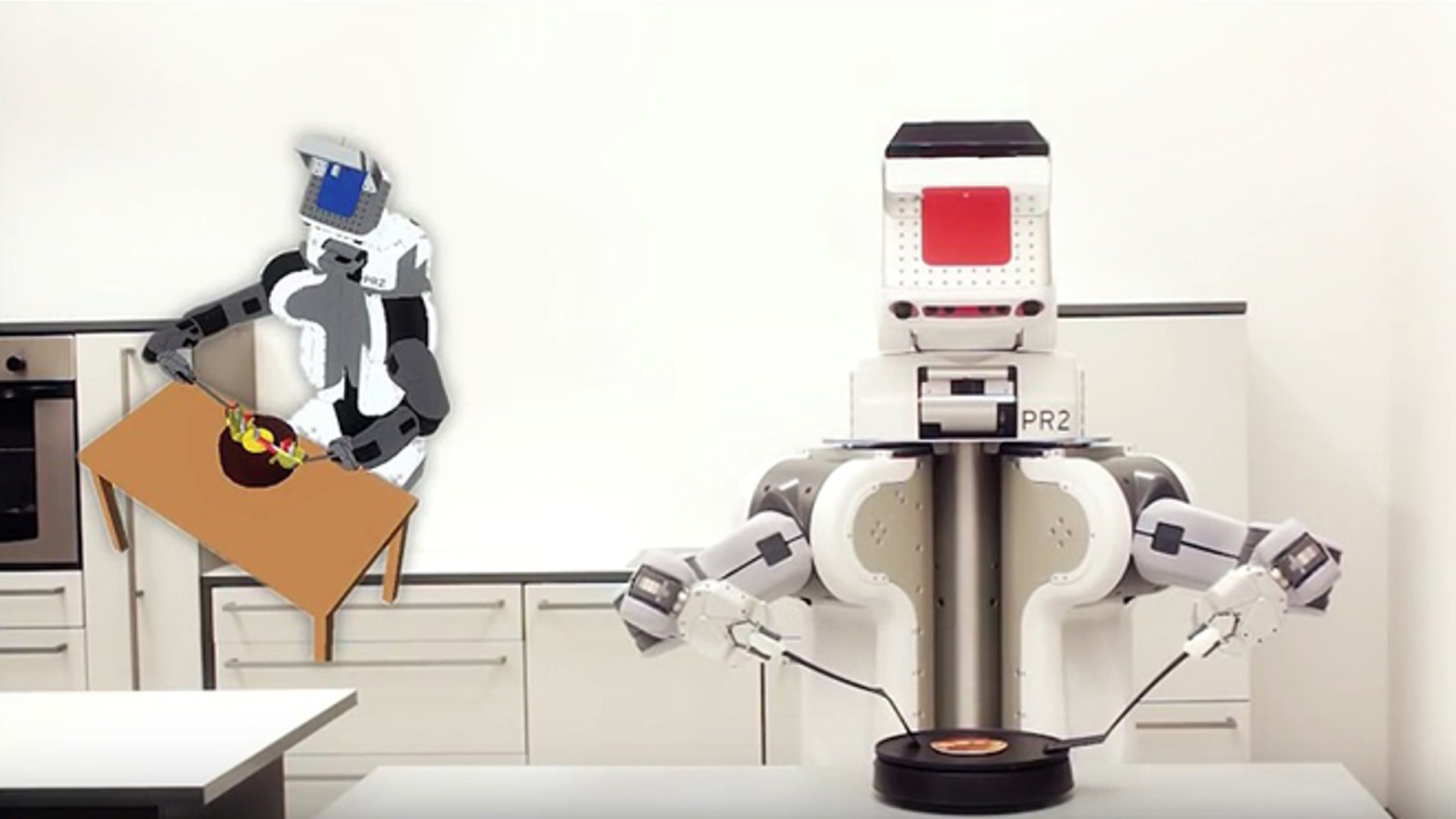 This robot knows how to cook a pancake.