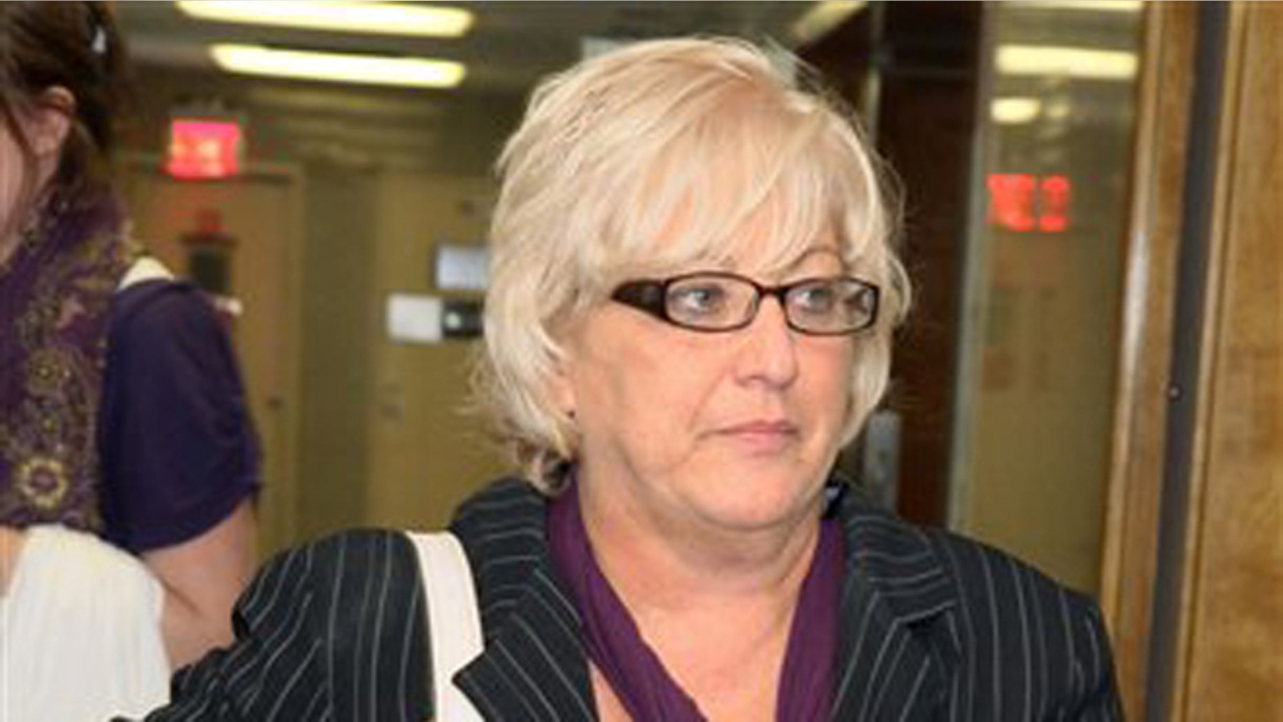 Sept. 23, 2011: In this file photo, Barbara Sheehan leaves a New York courtroom as her trial breaks for the day.