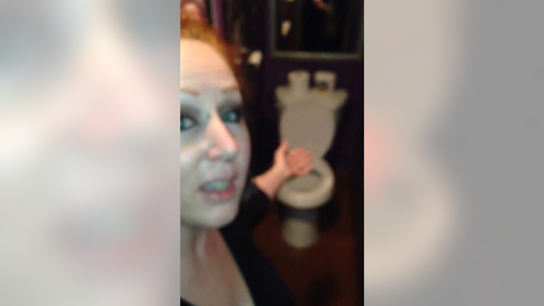 A comedian discovered a two-way mirror in a ladies' bar bathroom.