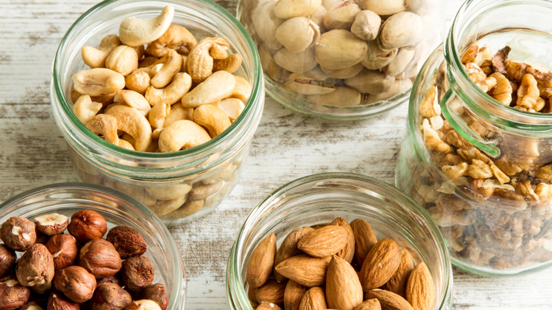 Selection of dried fruits in jars