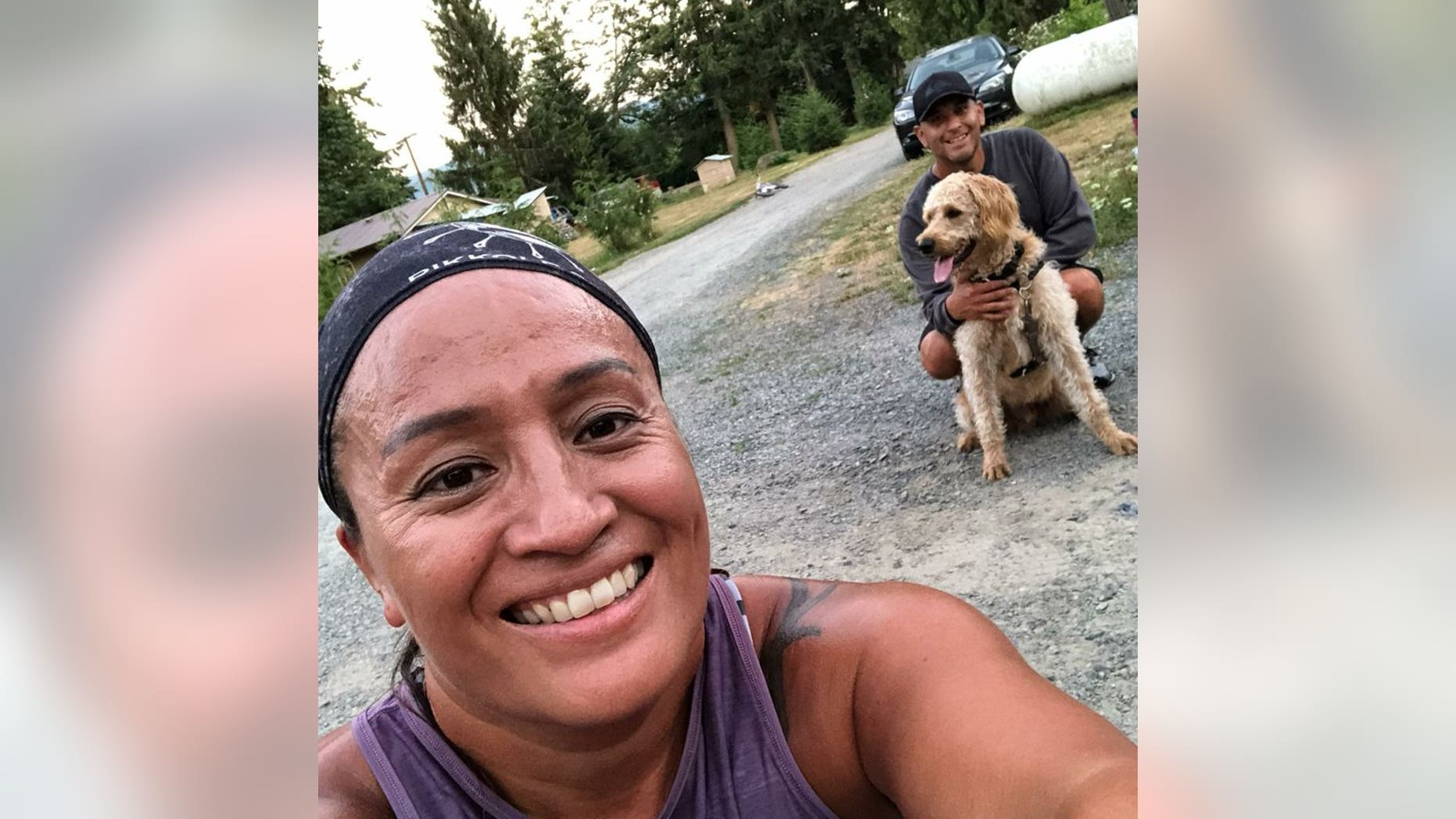 Lona and Joseph Johnson, two survivors from the Las Vegas shooting, say their neighbor killed their comfort dog, Jax.