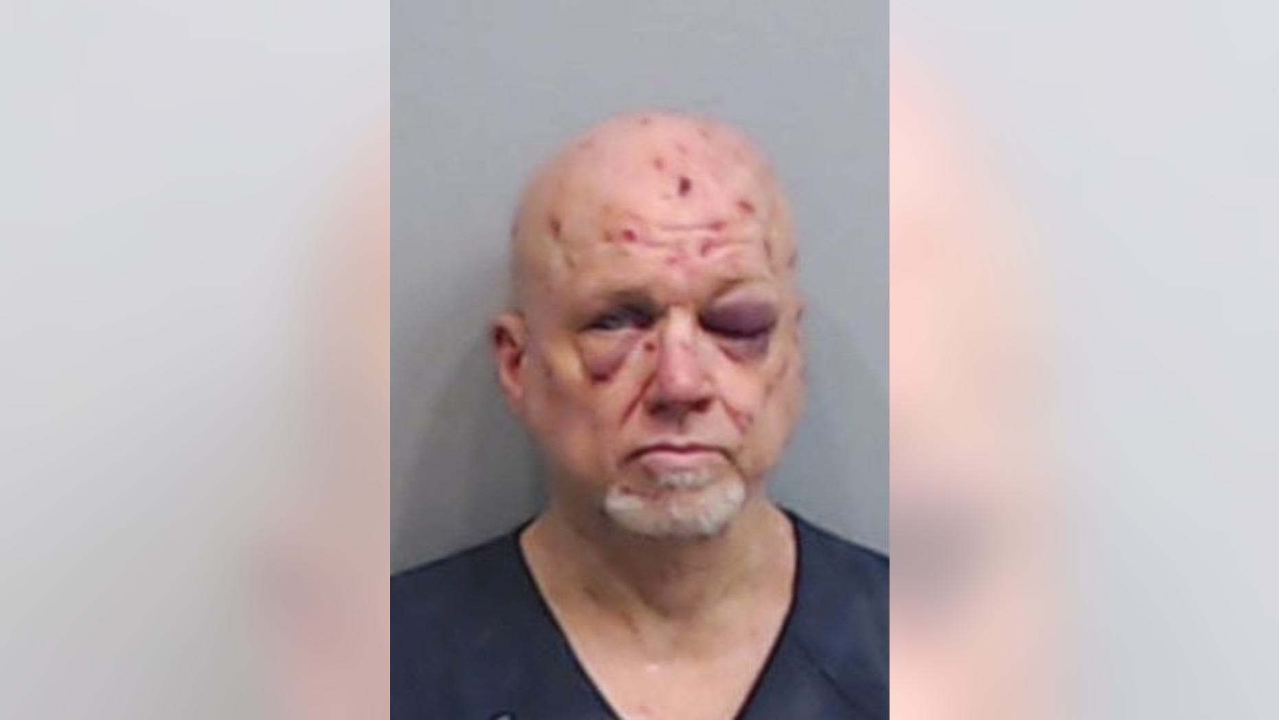 Rick Painter, 54, was arrested after he allegedly attacked his food delivery driver on Saturday.