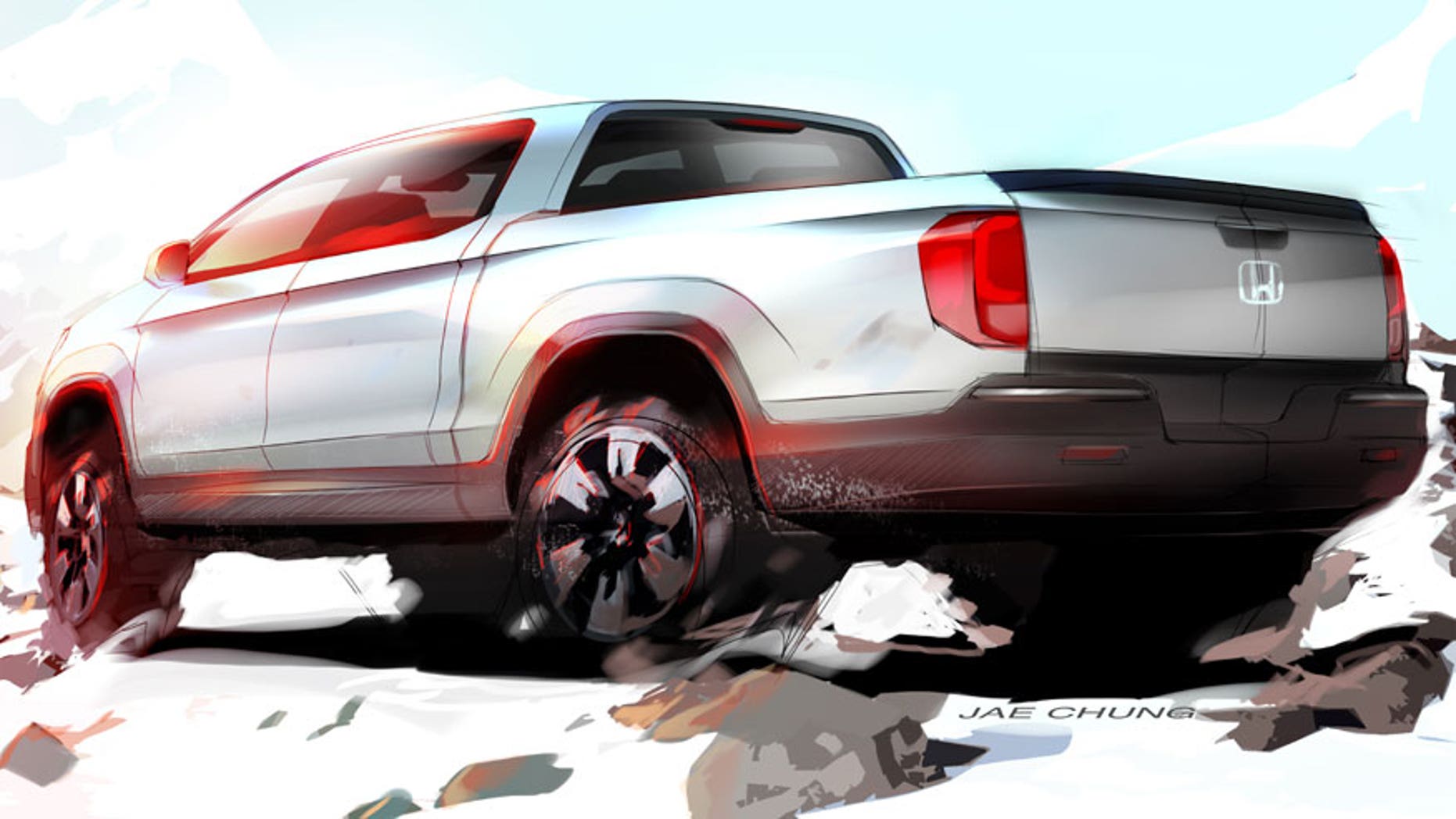 New Honda Ridgeline Design Partially Revealed In Sketch Fox News New Honda Ridgeline Design Partially Revealed In Sketch
