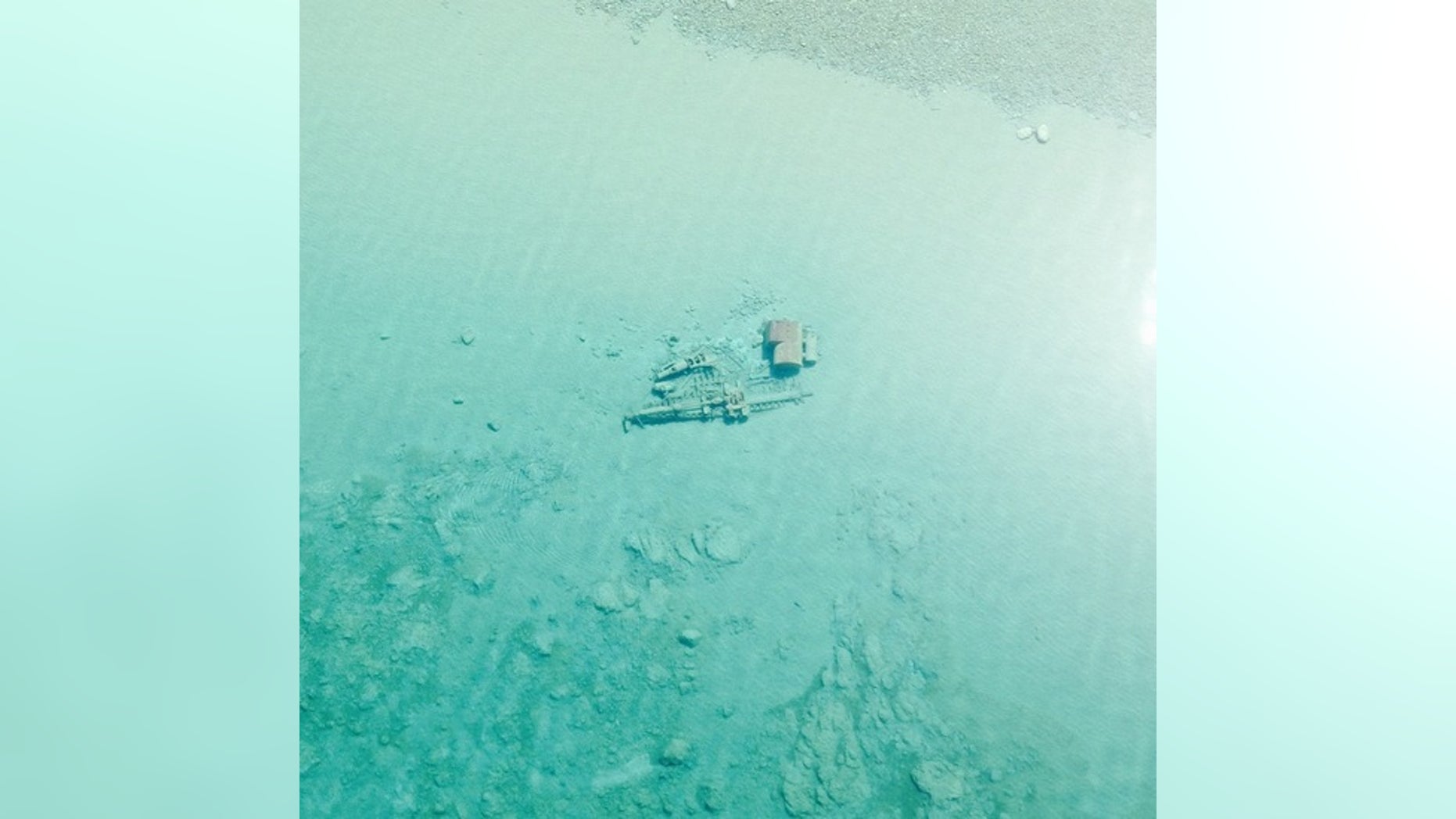 The wreck of the Rising Sun rests in 6-12 feet of water.