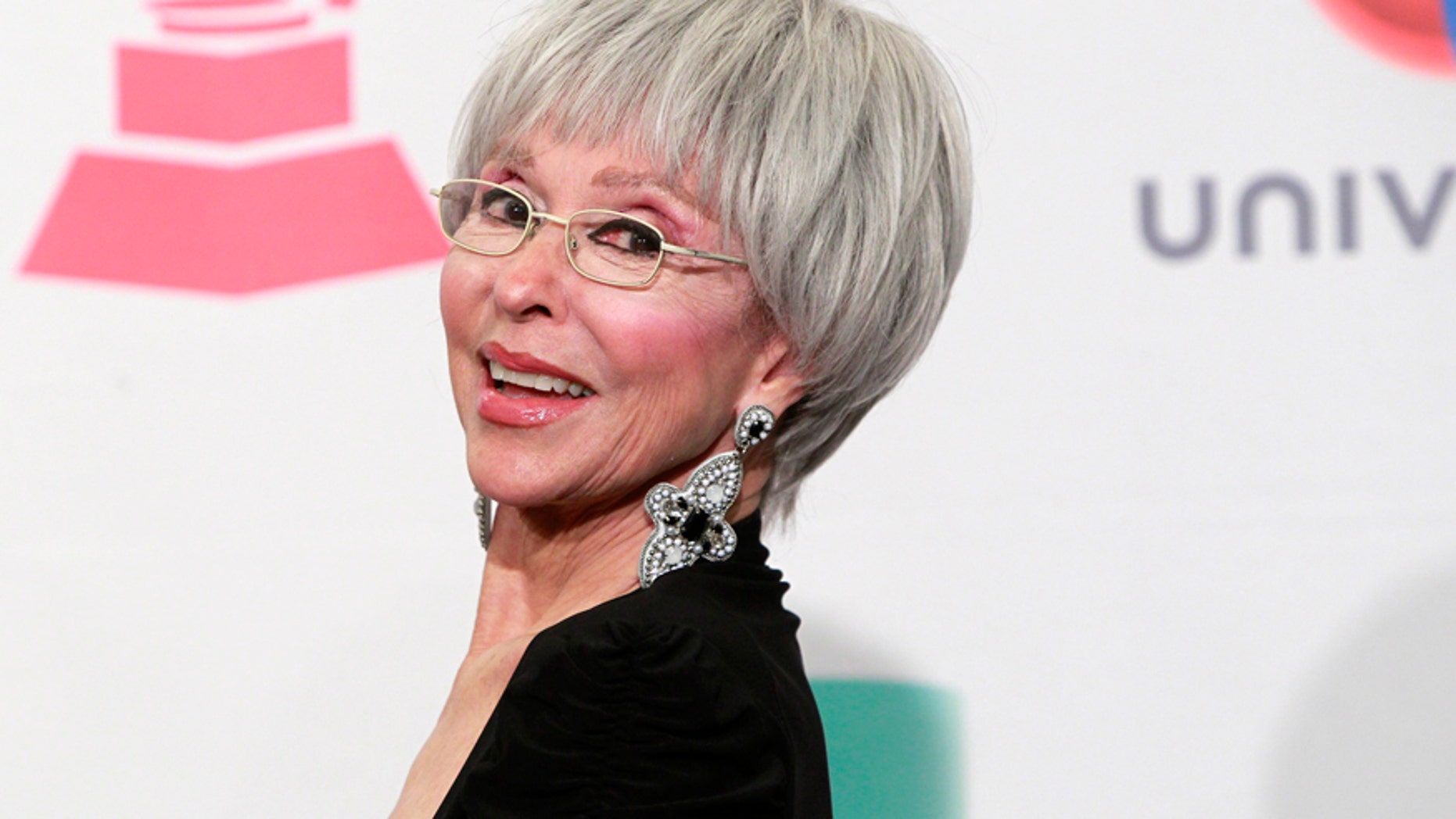 Actress Rita Moreno poses backstage during the 2015 Latin Grammy Awards in Las Vegas, Nevada November 19, 2015.