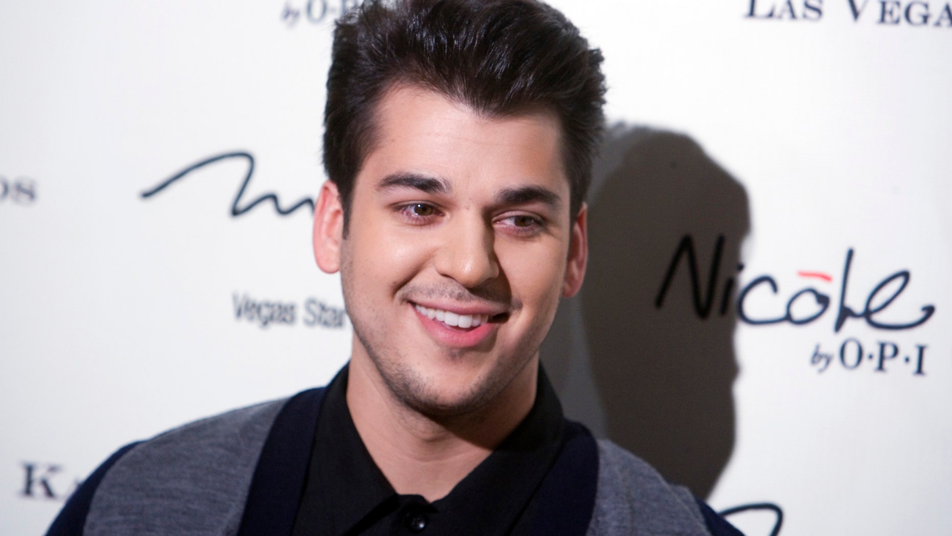 December 15, 2011. Television personality Rob Kardashian arrives at the opening of the Kardashian Khaos store at the Mirage Hotel and Casino in Las Vegas, Nevada.