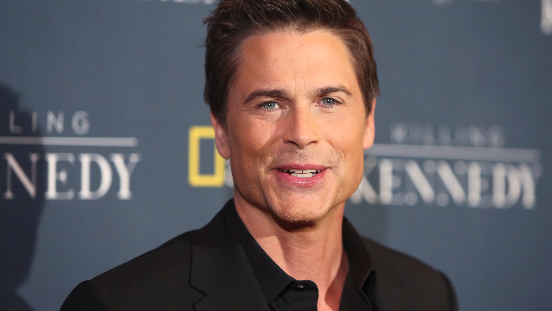 November 4, 2013. Actor Rob Lowe, cast member of the National Geographic Channel drama program "Killing Kennedy"; who portrays John F. Kennedy, attends the film's premiere in Los Angeles.