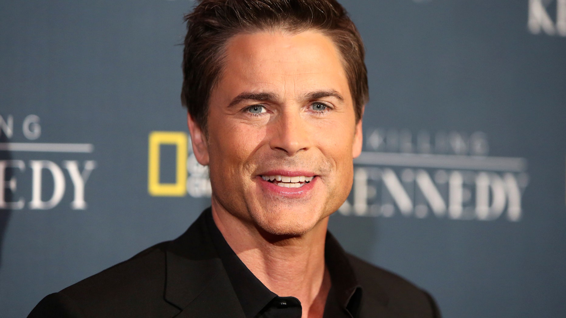 November 10, 2013. Rob Lowe, cast member of the National Geographic Channel drama program "Killing Kennedy" attends the film's premiere in Los Angeles.