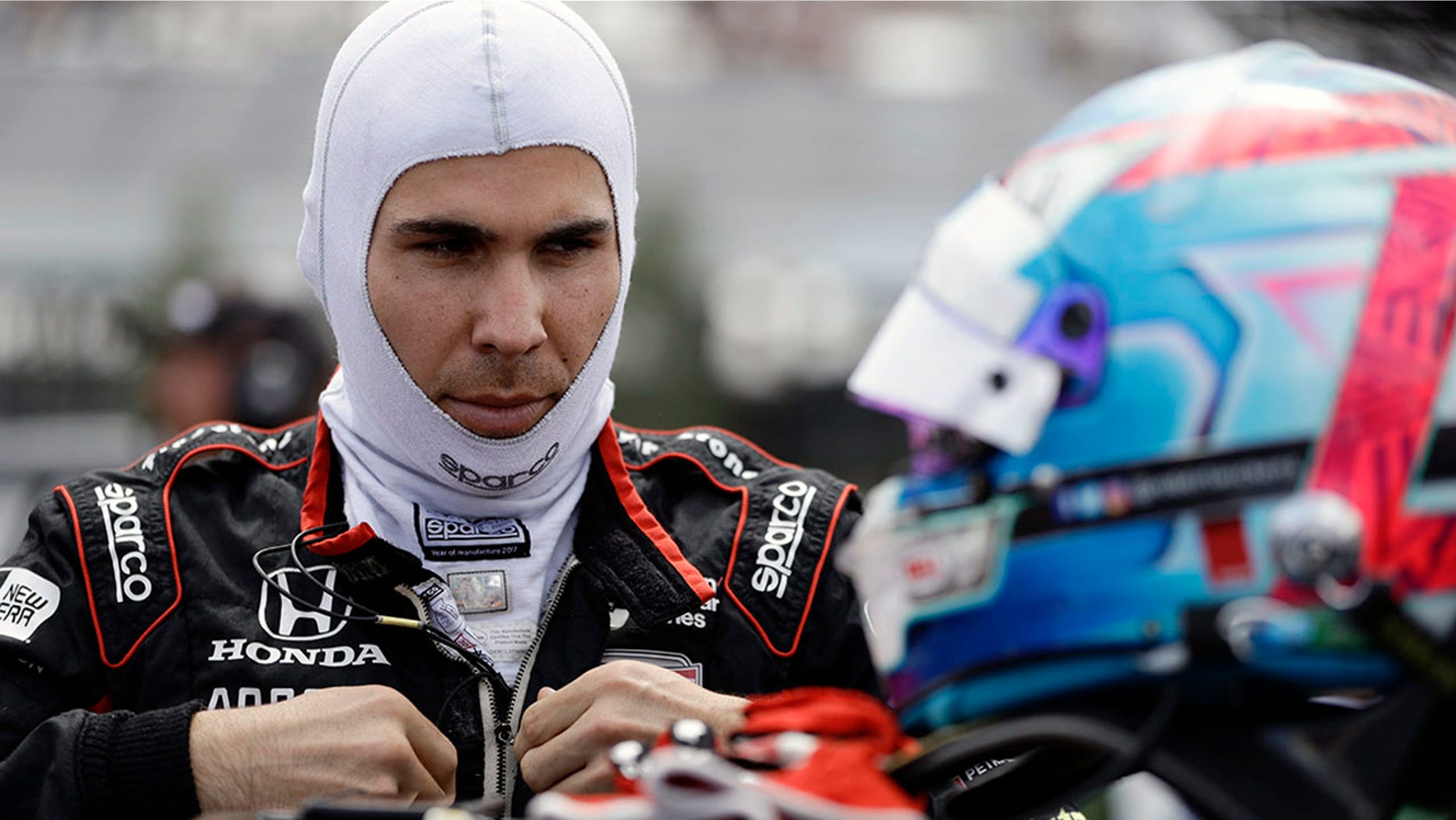 Robert Wickens qualified sixth for Sunday's IndyCar race at Pocono Raceway in Pennsylvania.