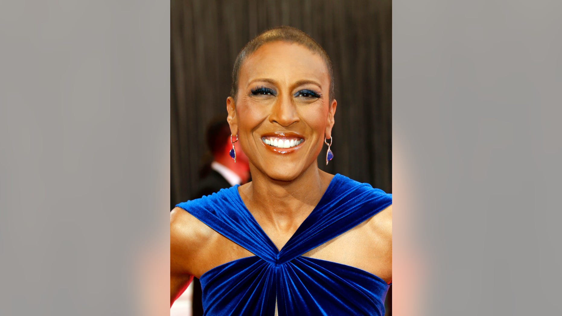 This Feb. 24, 2013 file photo shows broadcaster Robin Roberts arriving at the 85th Academy Awards at the Dolby Theatre in Los Angeles.