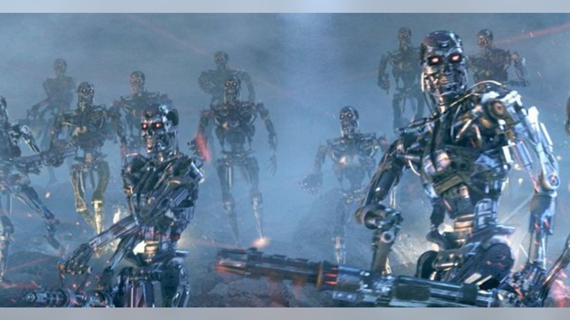 Our terrifying nemeses in the coming war of man versus machine? Terminators on the rampage in "Terminator 2: Judgement Day."