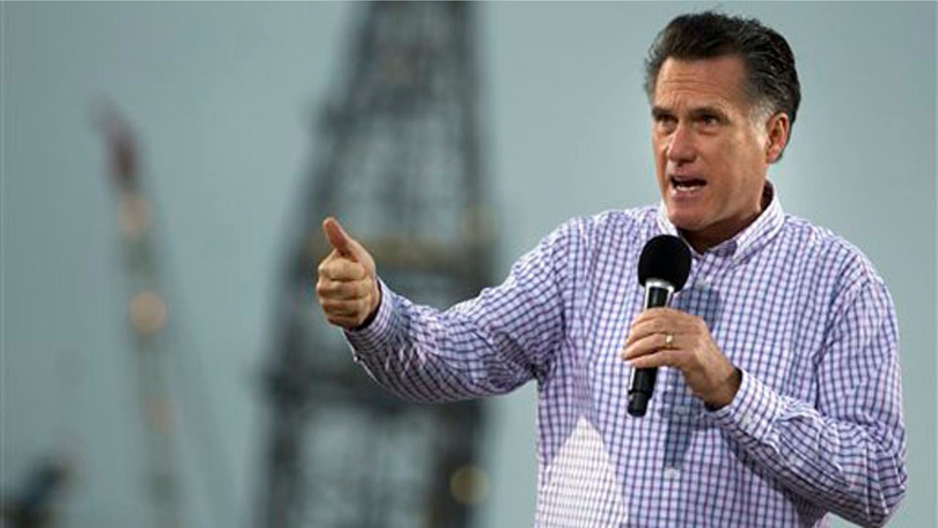 March 8, 2012: Mitt Romney speaks during a campaign stop at the Port of Pascagoula in Pascagoula, Miss.