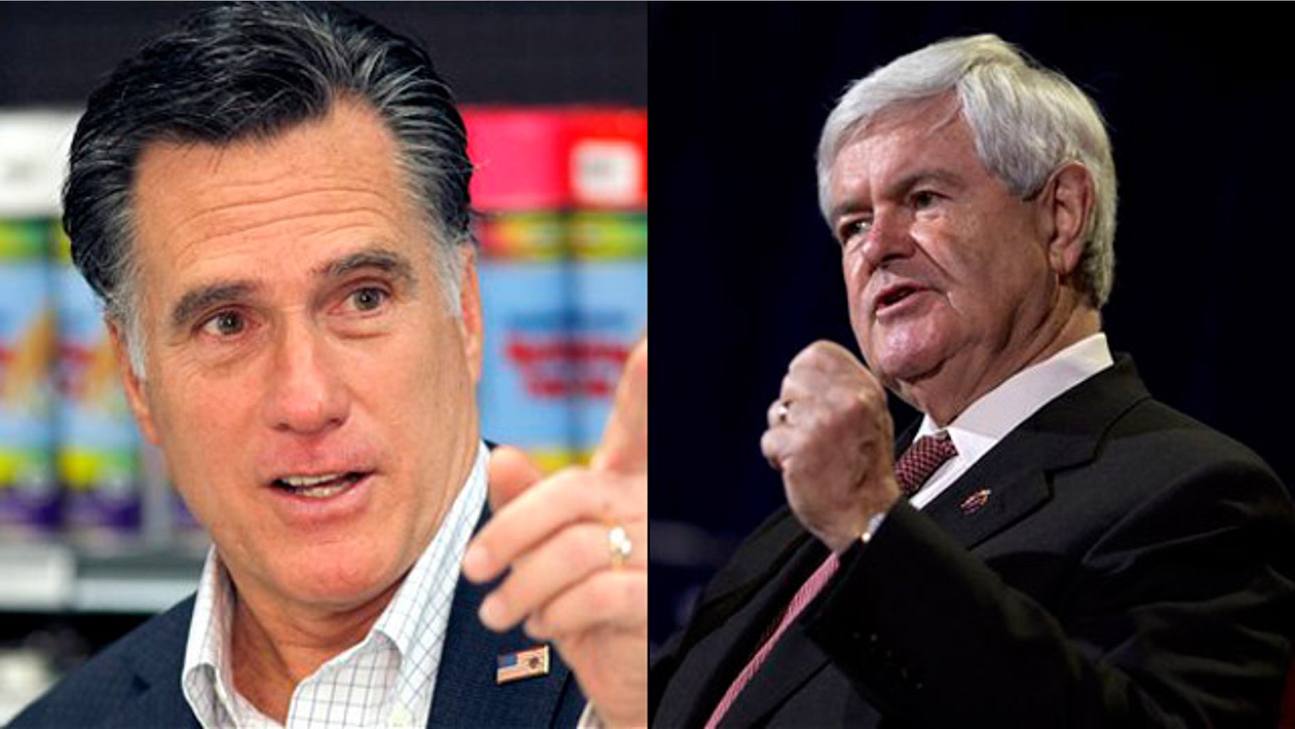 Feb. 3, 2012: Mitt Romney and Newt Gingrich campaign in Nevada ahead of the state's GOP presidential caucuses.