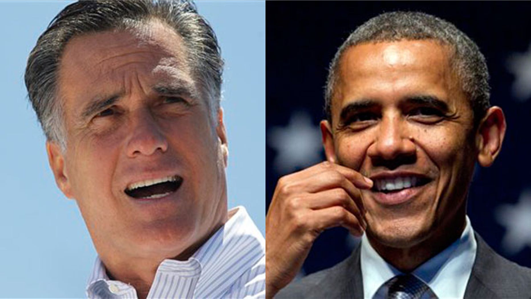 Mitt Romney and President Obama are shown campaigning on June 26, 2012.
