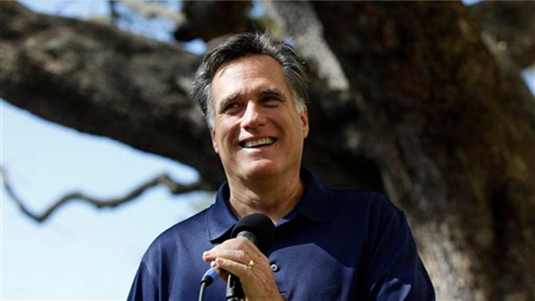 Jan. 31, 2012: Mitt Romney takes questions from reporters at his campaign office in Tampa, Fla.