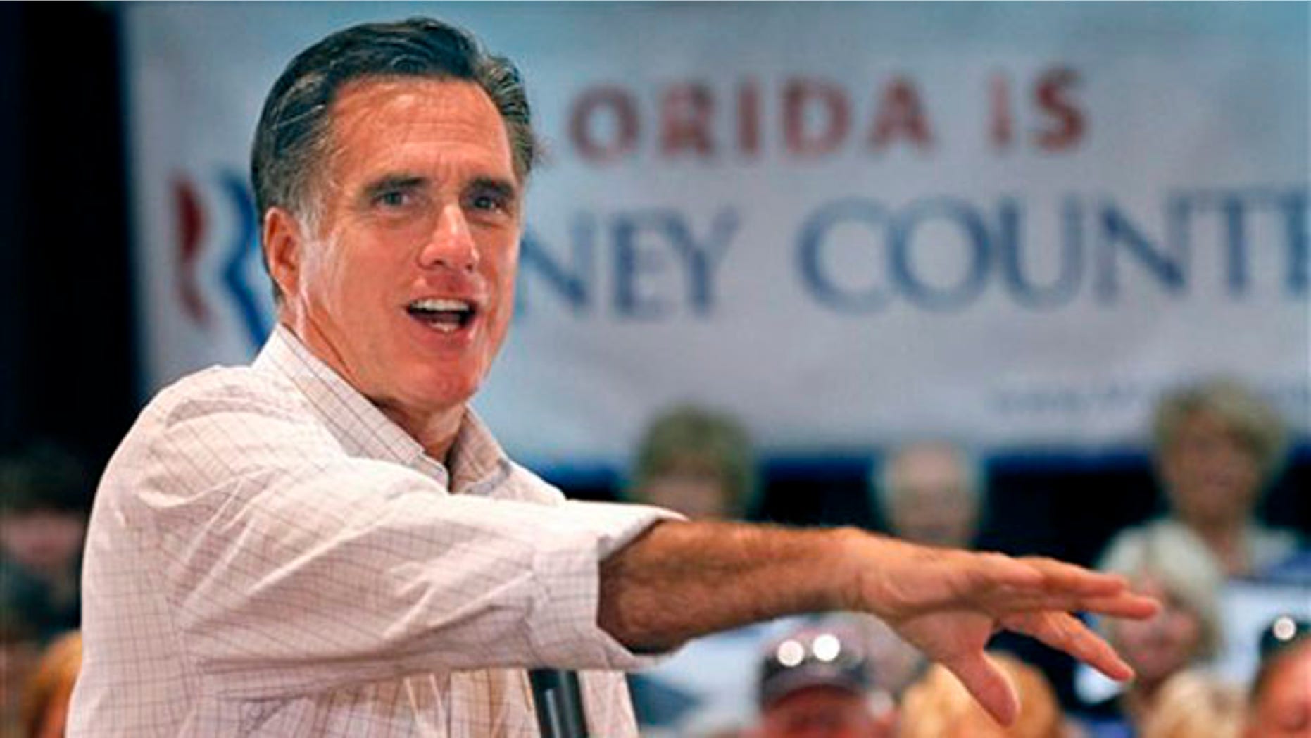 Oct. 4, 2011: Mitt Romney speaks at a town hall meeting in The Villages, Fla.