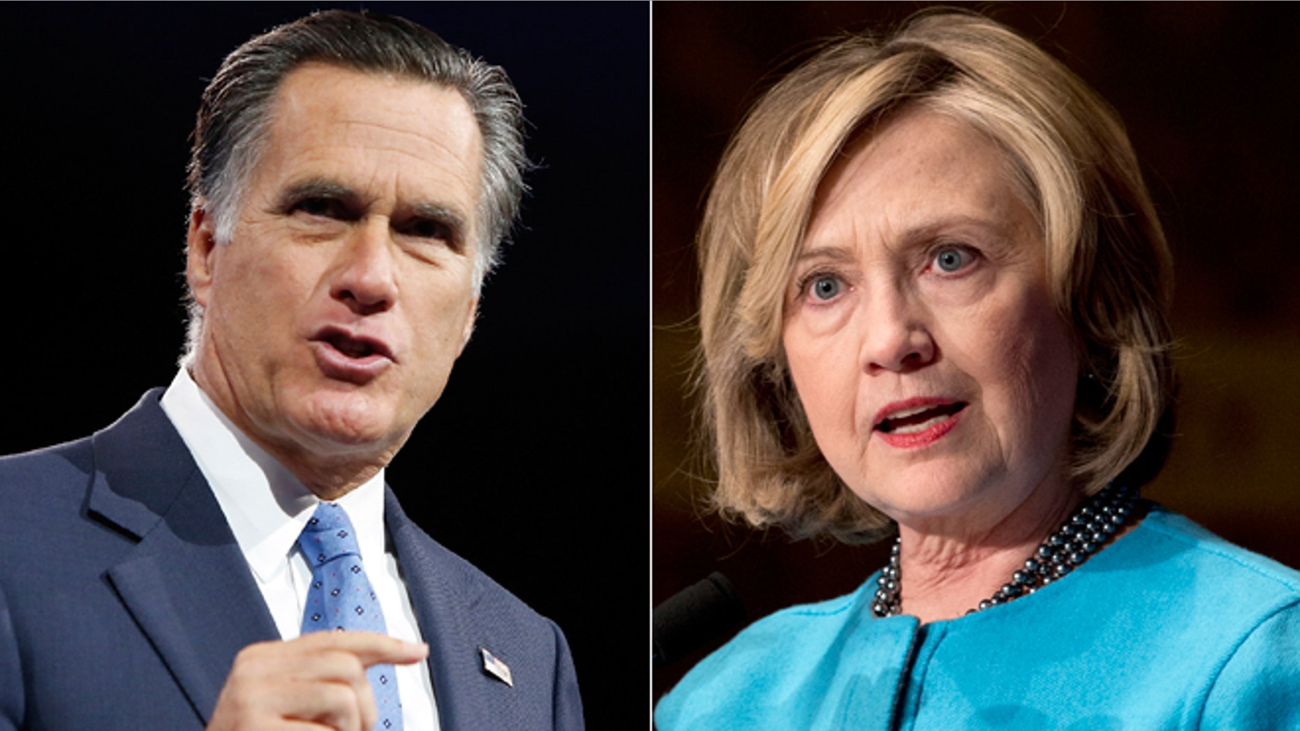 This composite image shows Mitt Romney, left, and Hillary Clinton, right. (Reuters/AP)