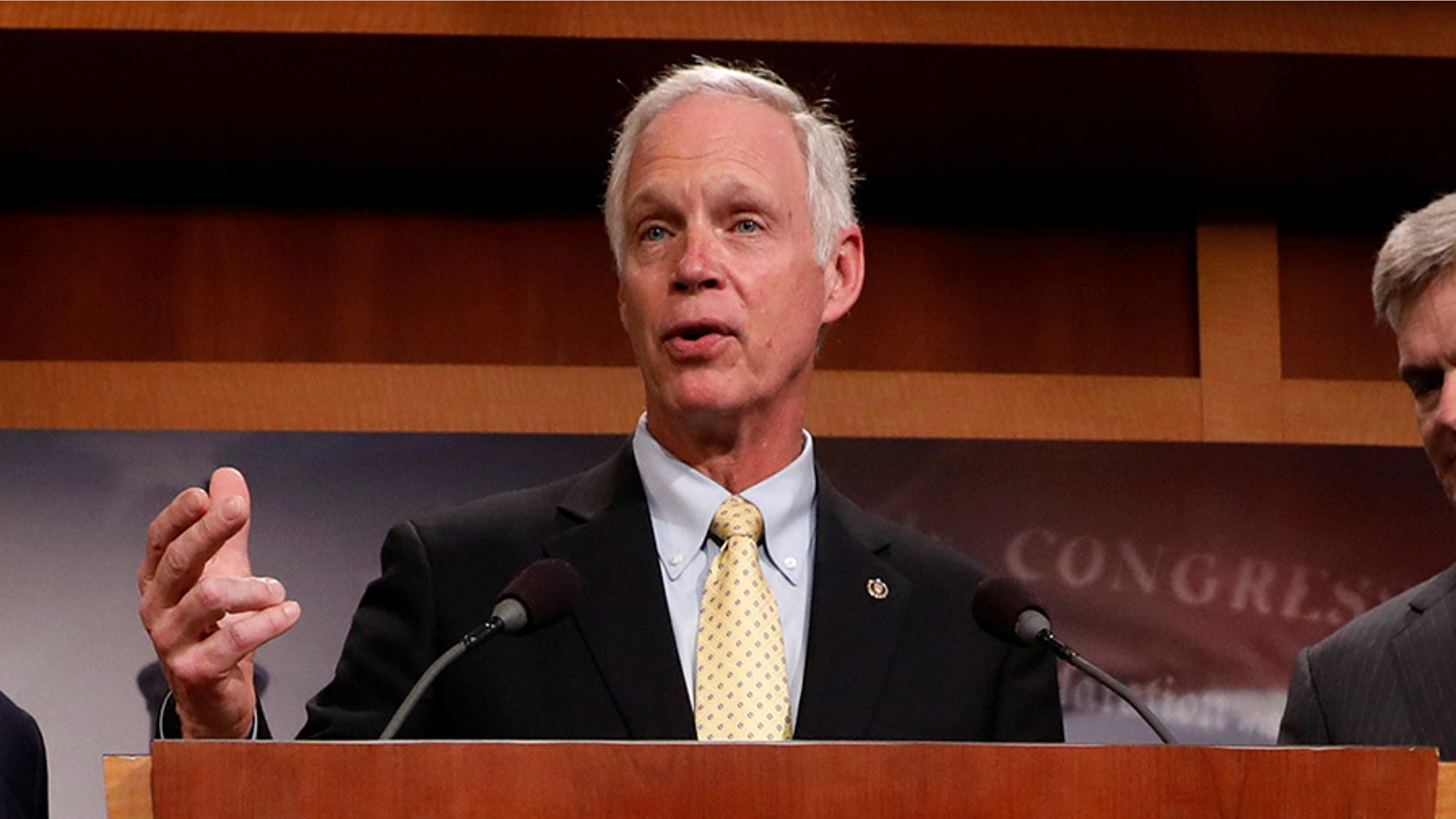 Sen. Ron Johnson, R-Wis., shown on Capitol Hill in this July 27, 2017 photo, is demanding answers on what he calls an ObamaCare carve-out for Congress.