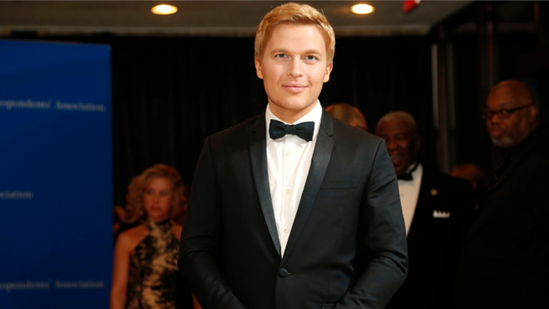 Apri.l 25, 2015. Journalist Ronan Farrow arrives for the annual White House Correspondents Association dinner in Washington.