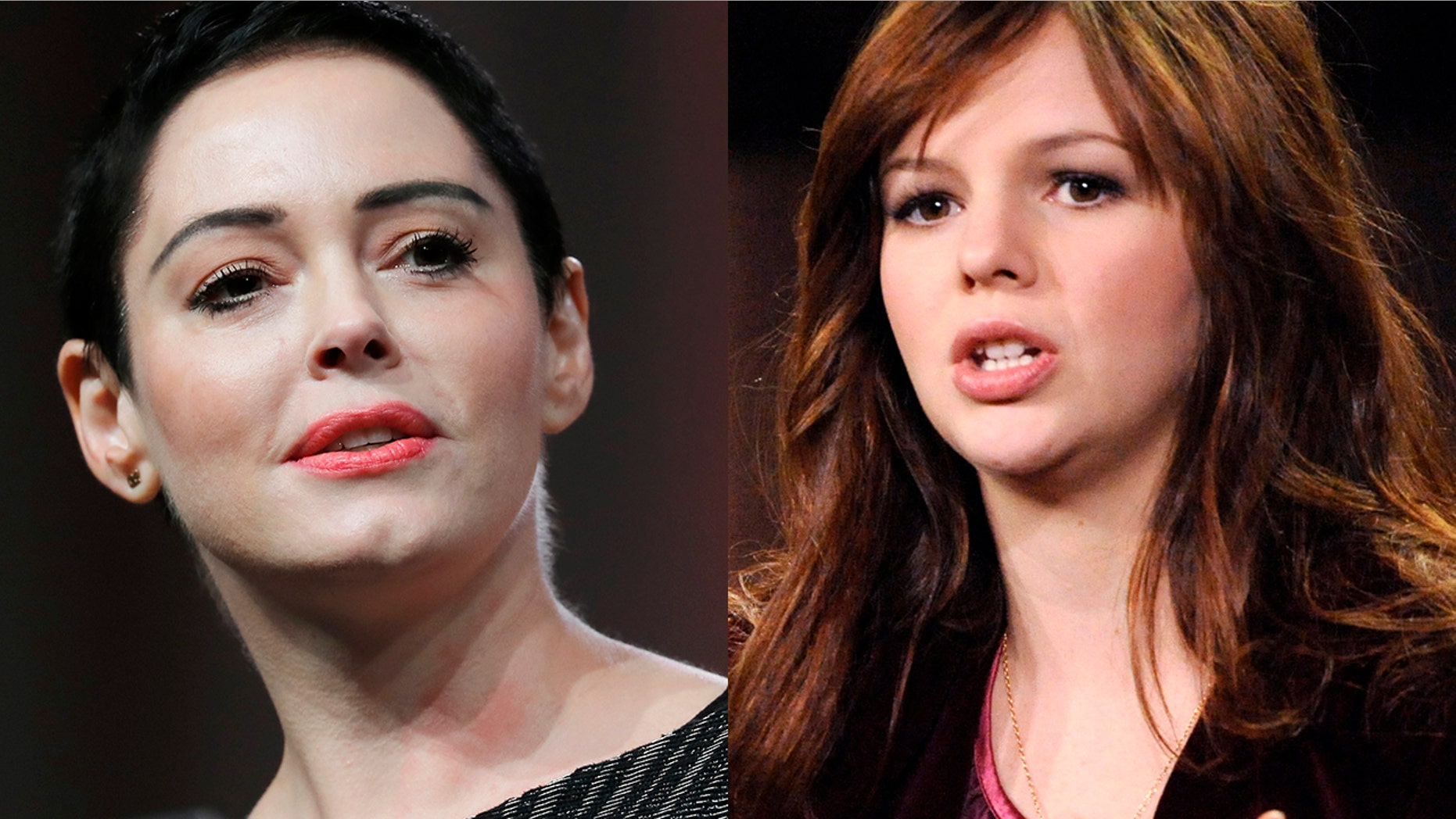 Amber Tamblyn called out Rose McGowan (left) for criticizing fellow actress Meryl Streep.