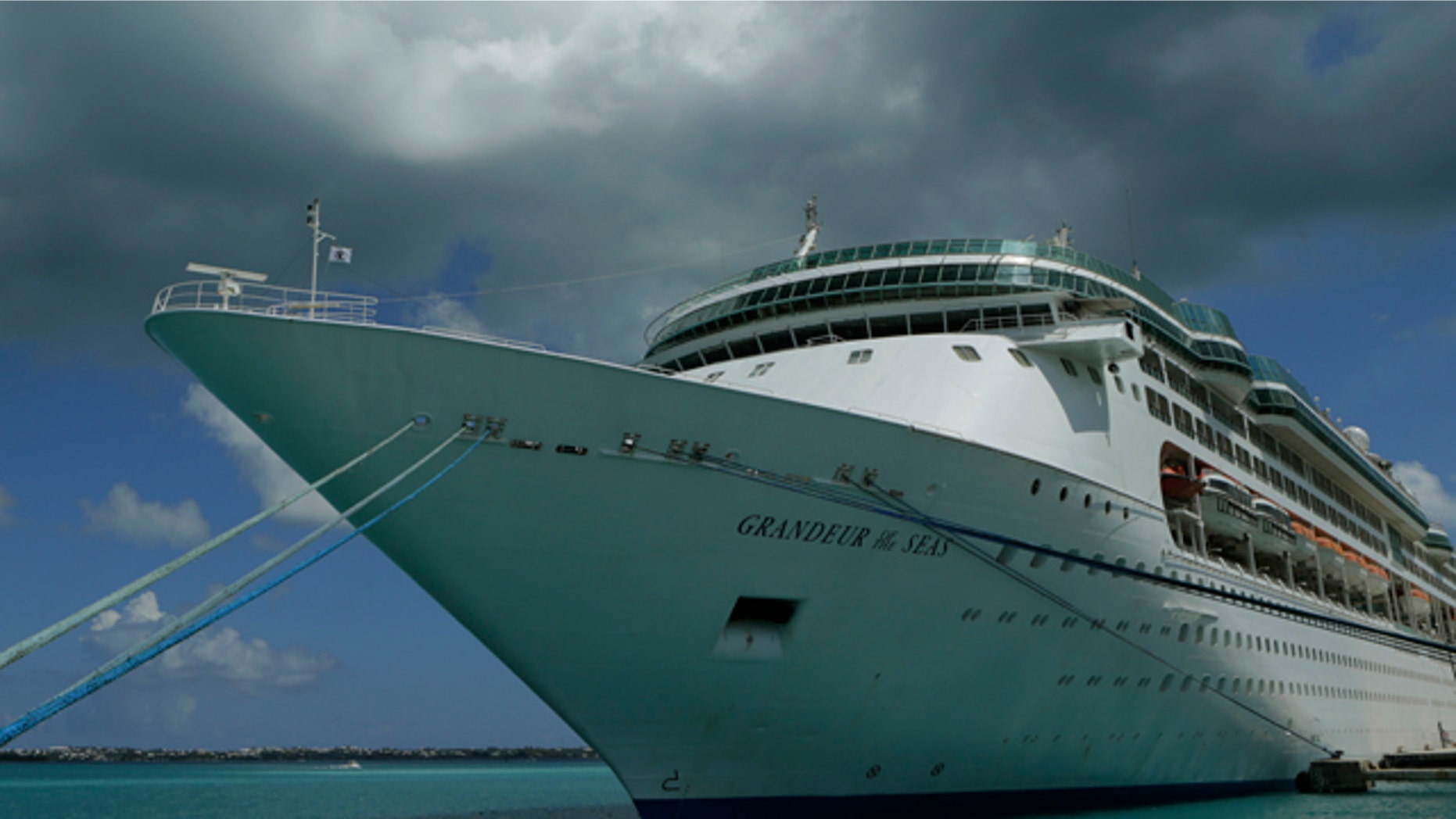 July 15, 2013: The Royal Caribbean cruise ship 'Grandeur of the Seas' is seen while docked at the Royal Naval Dockyard near the port of Hamilton, Bermuda.