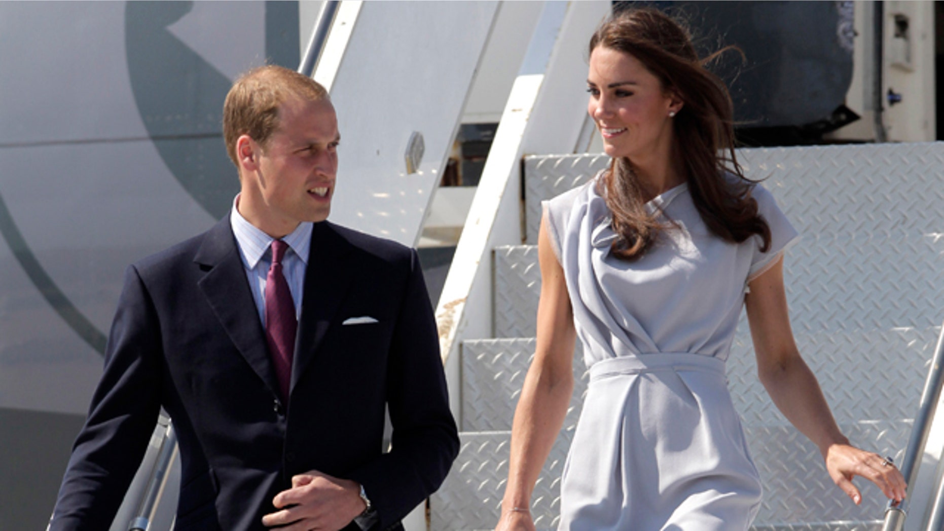 July 8: Prince William and Kate, the Duke and Duchess of Cambridge, arrive at Los Angeles International Airport in Los Angeles.