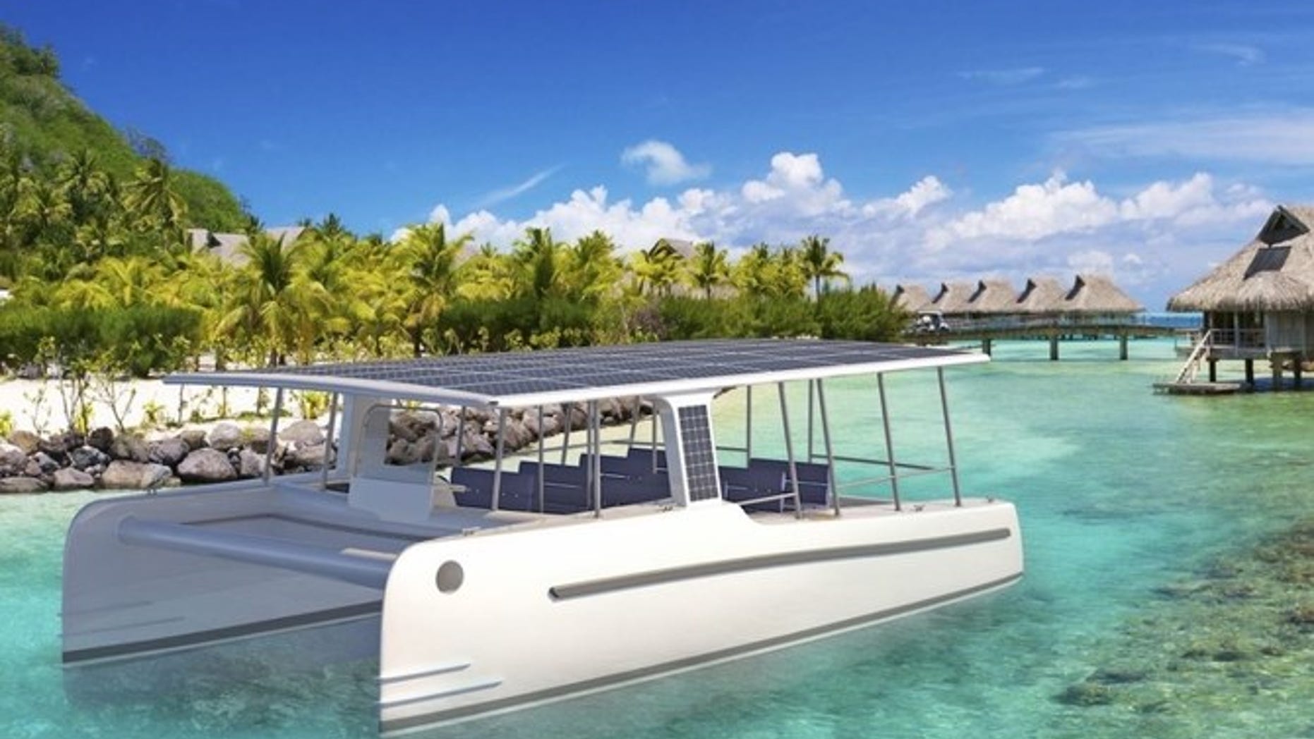The SoelCat 12 can travel up to six knots entirely off the energy provided by its solar panels.