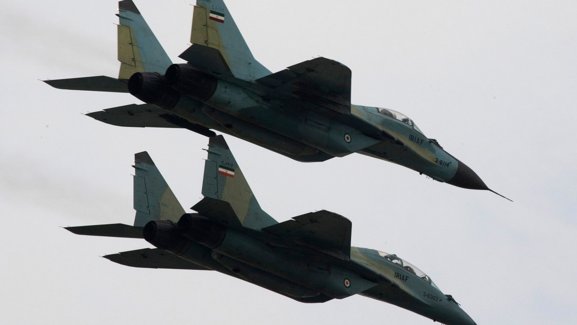 Russian-made Sukhoi fighter jets of the Iranian army. (Reuters)