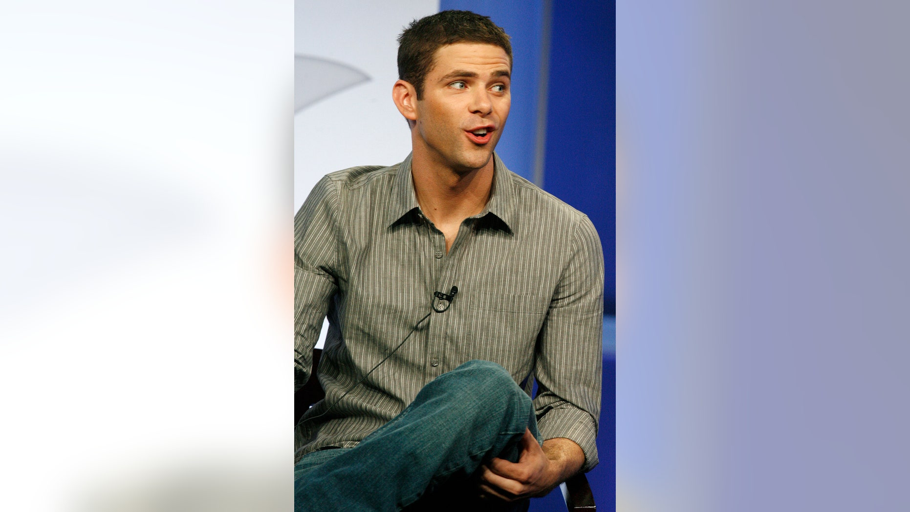 Actor Mikey Day, star of the new comedy series "Kath & Kim" speaks to television critics at the NBC Universal Summer press tour in Beverly Hills, California July 21, 2008. REUTERS/Fred Prouser (UNITED STATES) - RTR20EKW