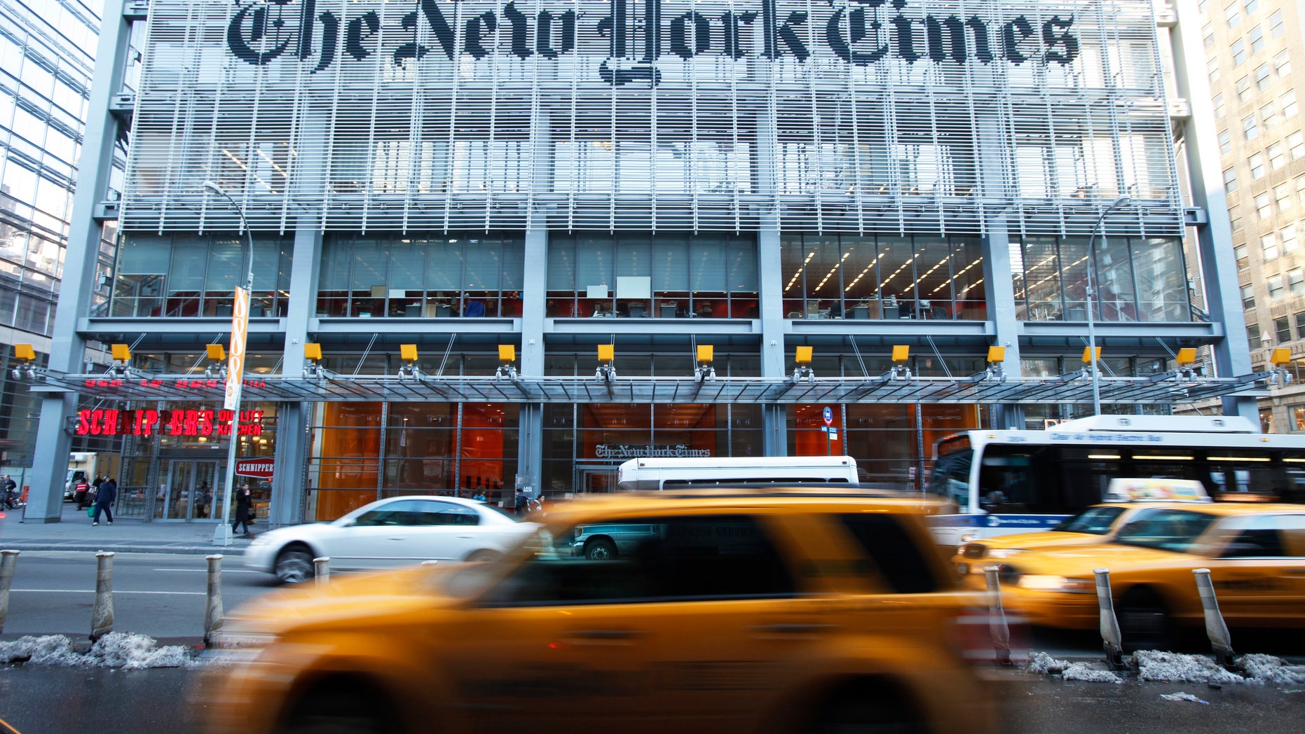The headquarters of The New York Times.