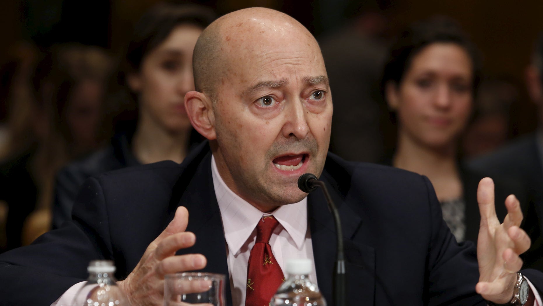 March 26, 2015: Retired Navy Adm. James Stavridis, former NATO Supreme Allied Commander, testifies before a Senate Appropriations State, Foreign Operations and Related Programs Subcommittee hearing on "Diplomacy, Development, and National Security" on Capitol Hill in Washington.