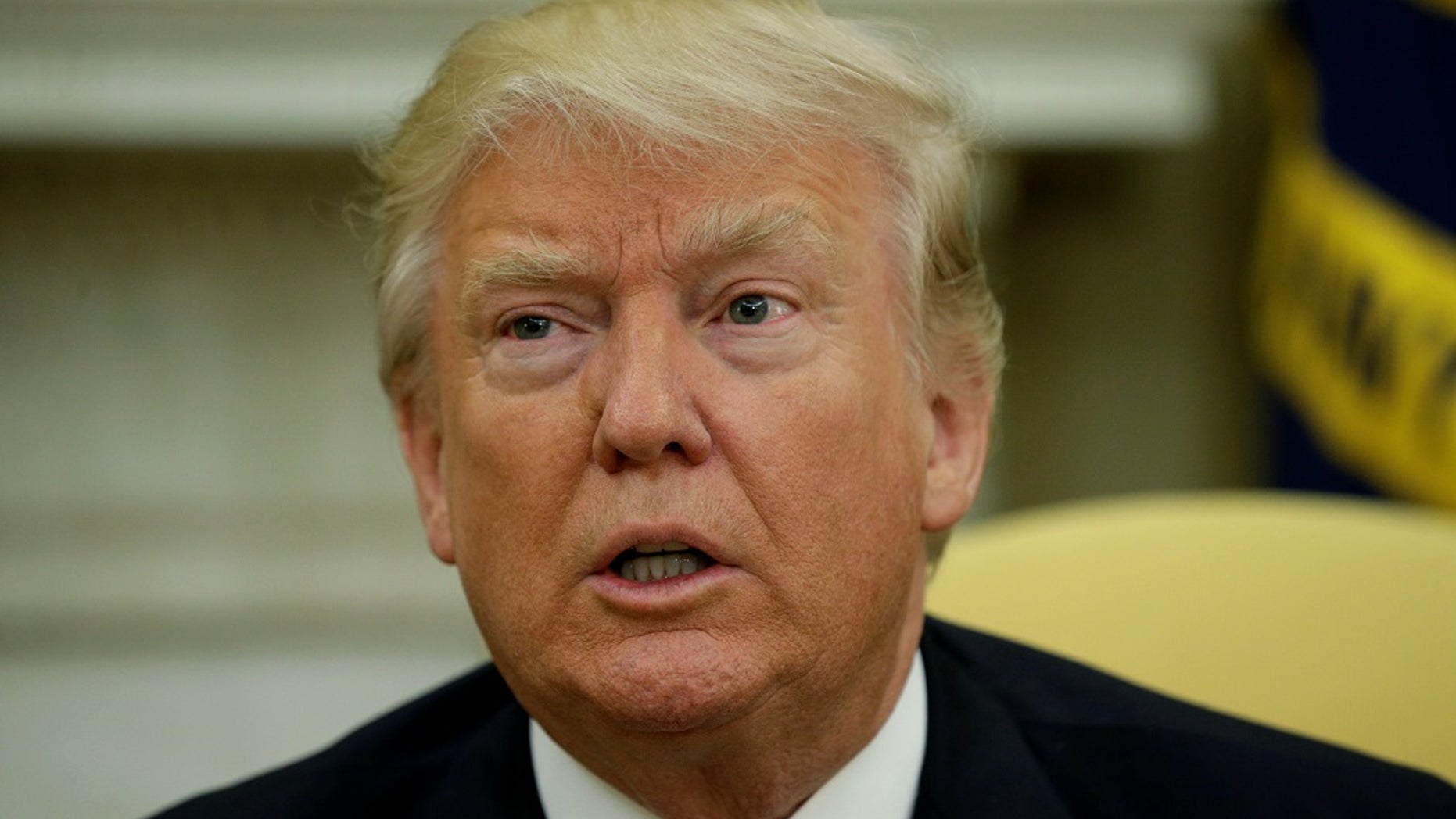 FILE -- May 10, 2017: President Donald Trump speaks to reporters after his meeting with Russian Foreign Minister Sergey Lavrov at the White House in Washington.