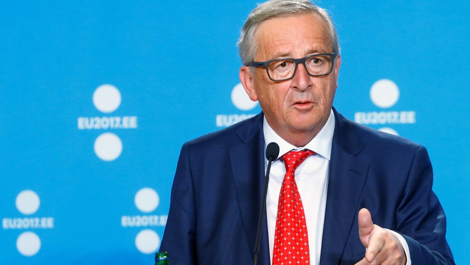 President of the EU Commission Jean-Claude Juncker speaks during a news conference in Tallinn, Estonia, June 30, 2017.