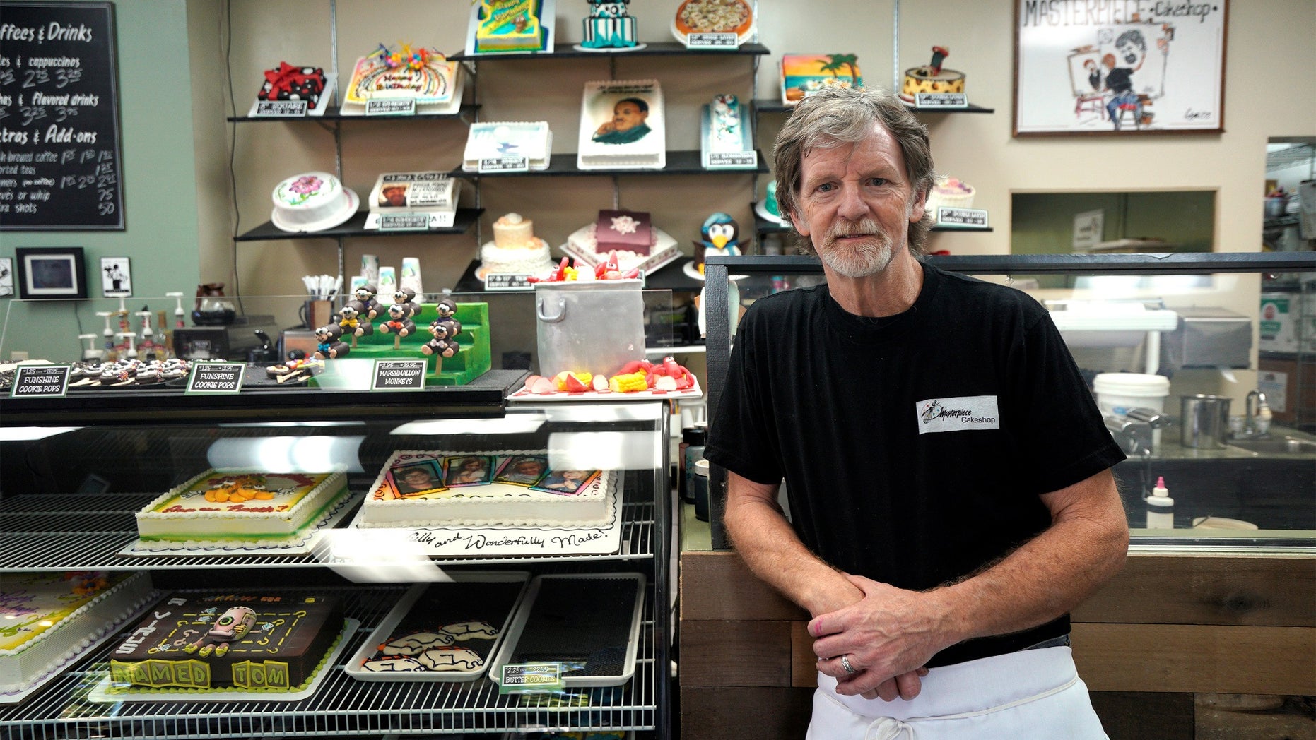 Attorneys for a Colorado baker, Jack Phillips, owner of Masterpiece Cakeshop, who refused to make a wedding cake for a gay couple on religious grounds — a stand partially upheld by the U.S. Supreme Court — argued in federal court Tuesday that the state is punishing him again over his refusal to bake a cake celebrating a gender transition. (Reuters/Rick Wilking)
