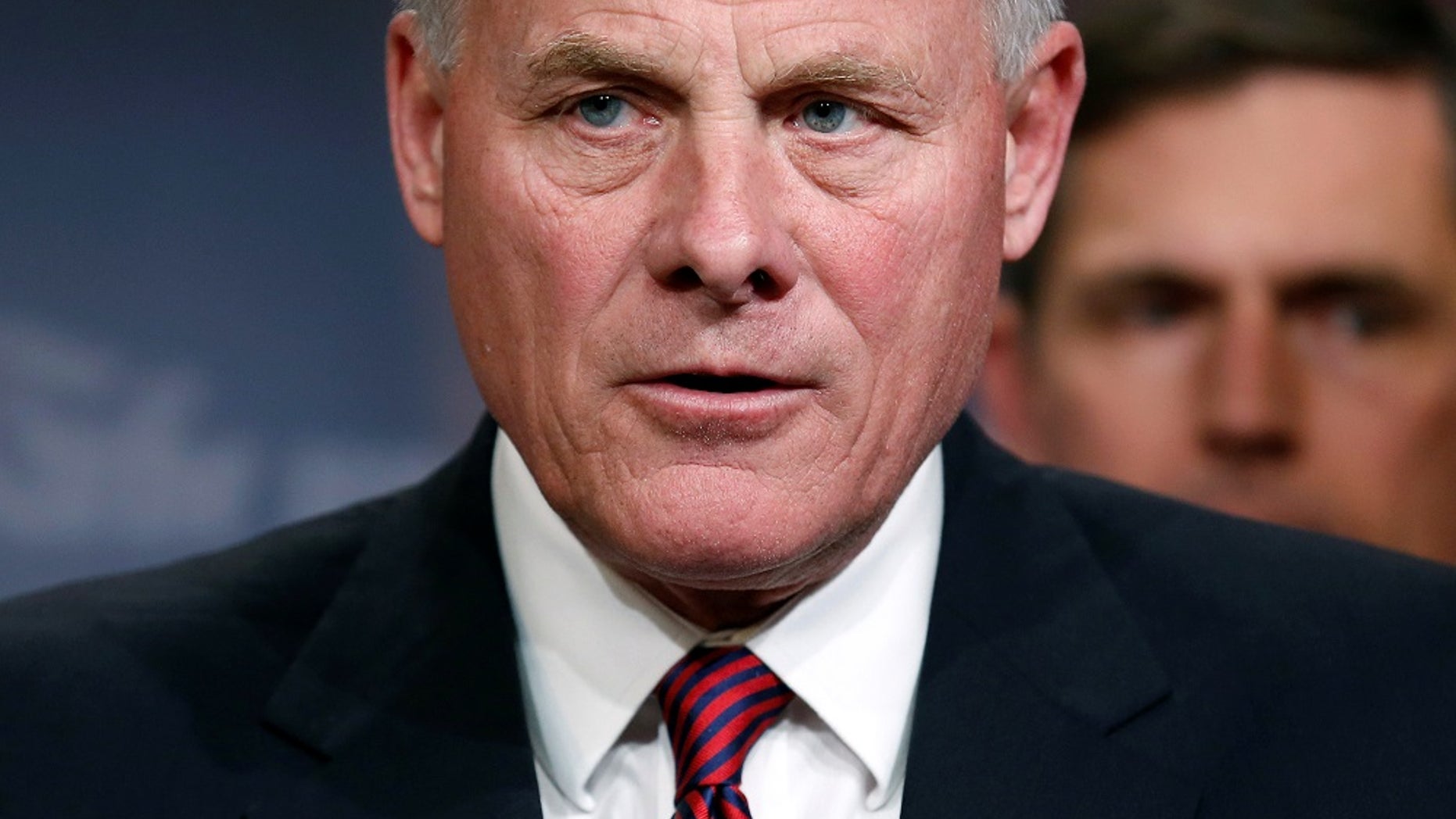 U.S. Sen. Richard Burr, R-N.C., chairman of the Senate Intelligence Committee, speaks to reporters about the panel’s findings on threats to U.S. election infrastructure, in March 2018.