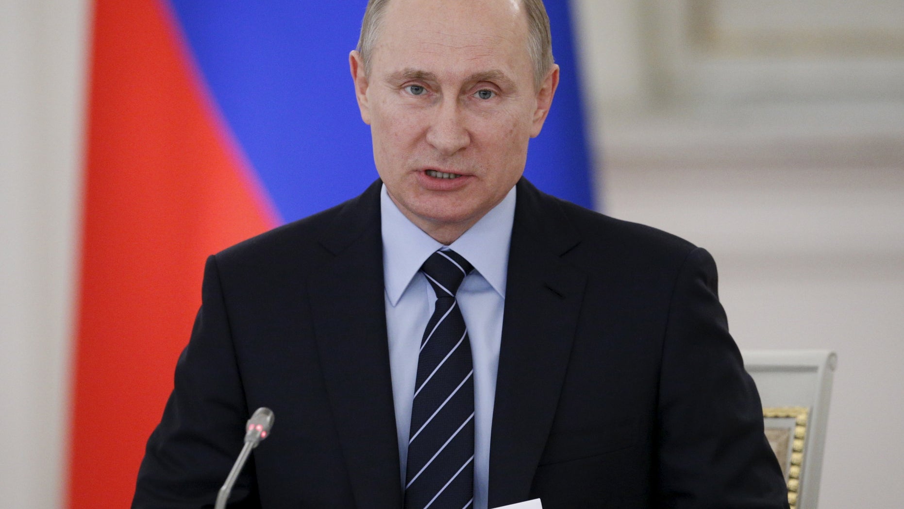 April 4, 2016: Russian President Vladimir Putin chairs a meeting on the preparations for the upcoming Victory Day. (Reuters)