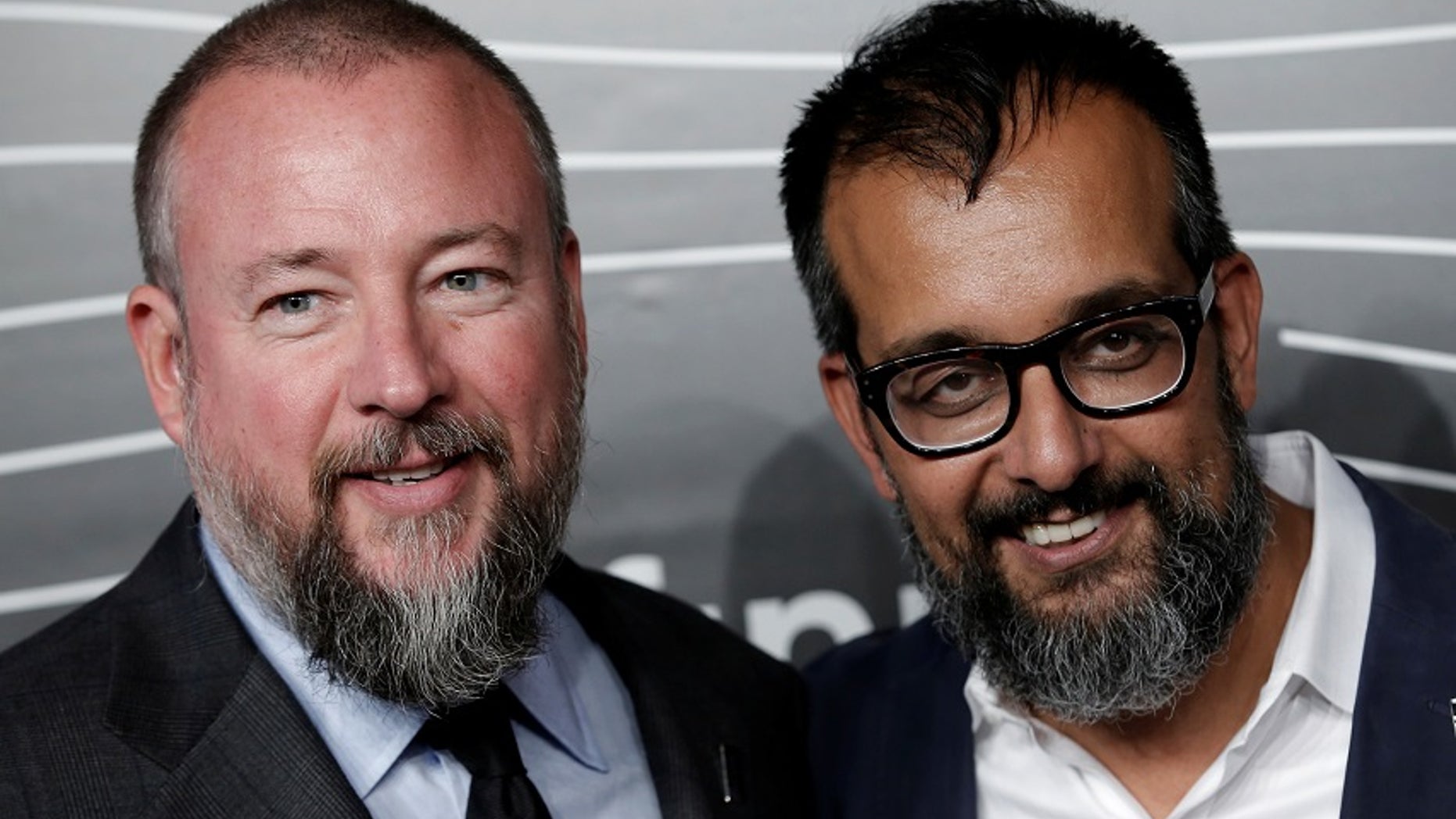Vice Media co-founders Shane Smith, left, and Suroosh Alvi are seen in New York City, May 16, 2016.