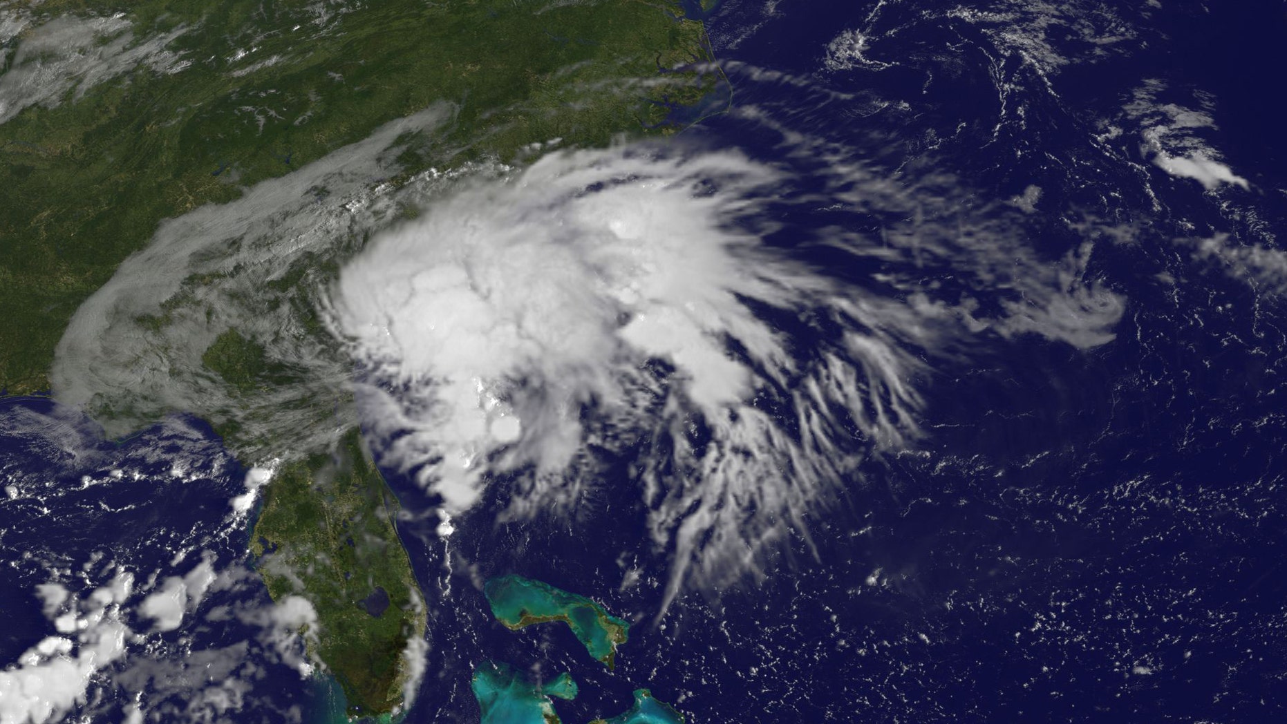 Tropical Storm Julia is seen in an image from NOAA's GOES-East satellite