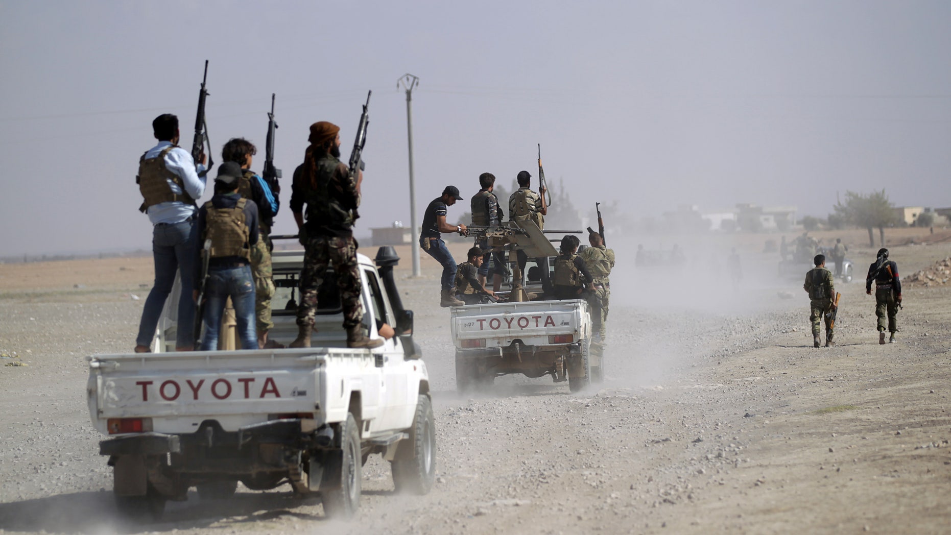 Rebel fighters near Azaz last October.